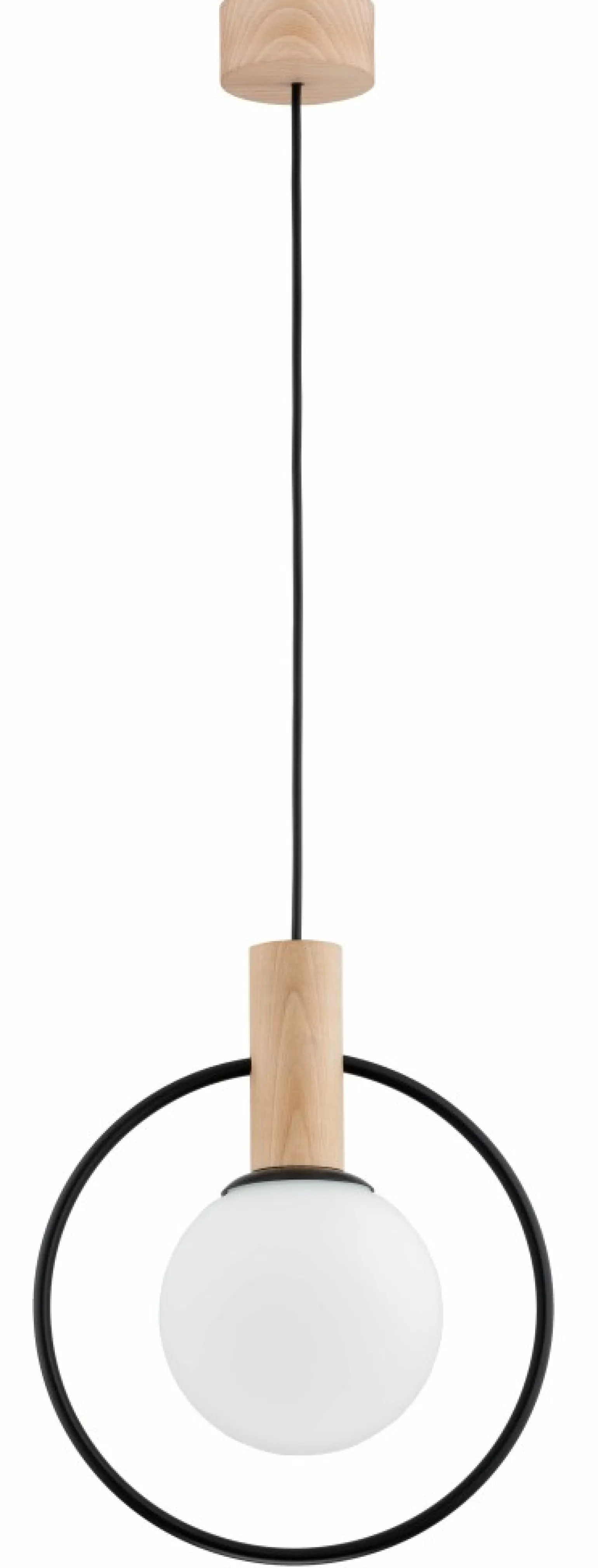 Clearance Ponadczasowa lampa wisząca z czarną obręczą AL 61137 LABO | Kaja Żyrandole Nowoczesne