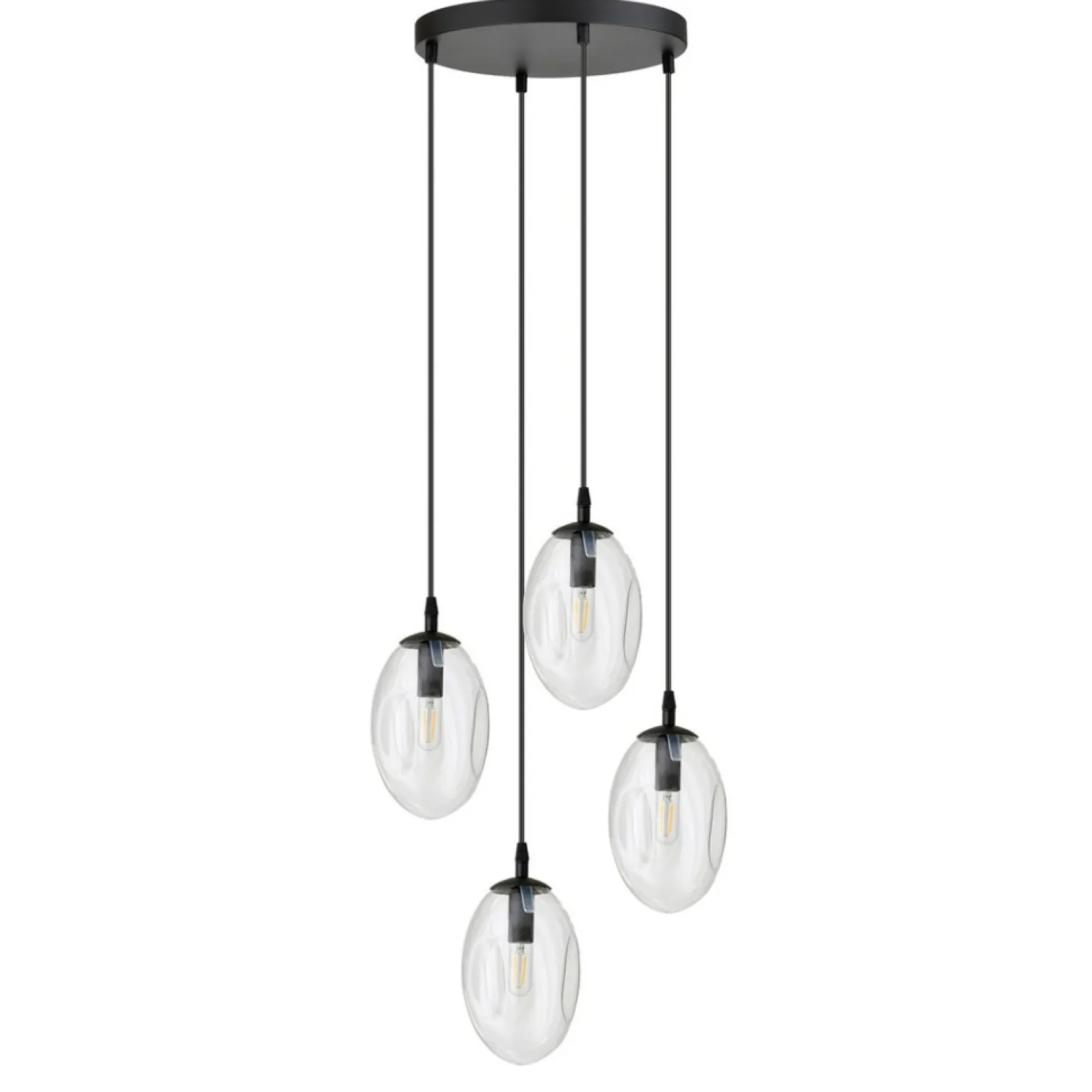 Store Ponadczasowa lampa z podłużnymi kloszami 1265/4PREM z serii ASTRAL Żyrandole Nowoczesne