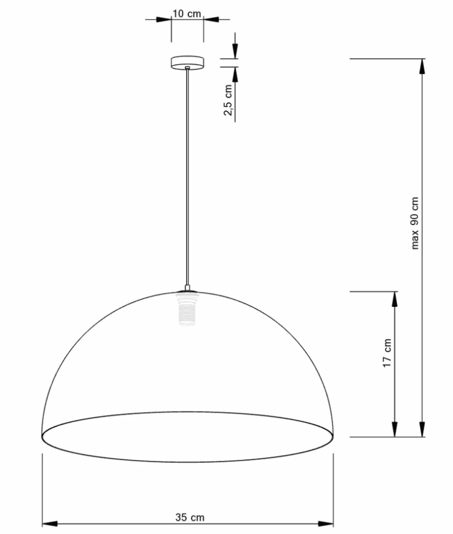 Discount Ponadczasowa, złota lampa wisząca SIG 32296 SFERA 35 ZŁ/CZ NAKR Żyrandole Nowoczesne