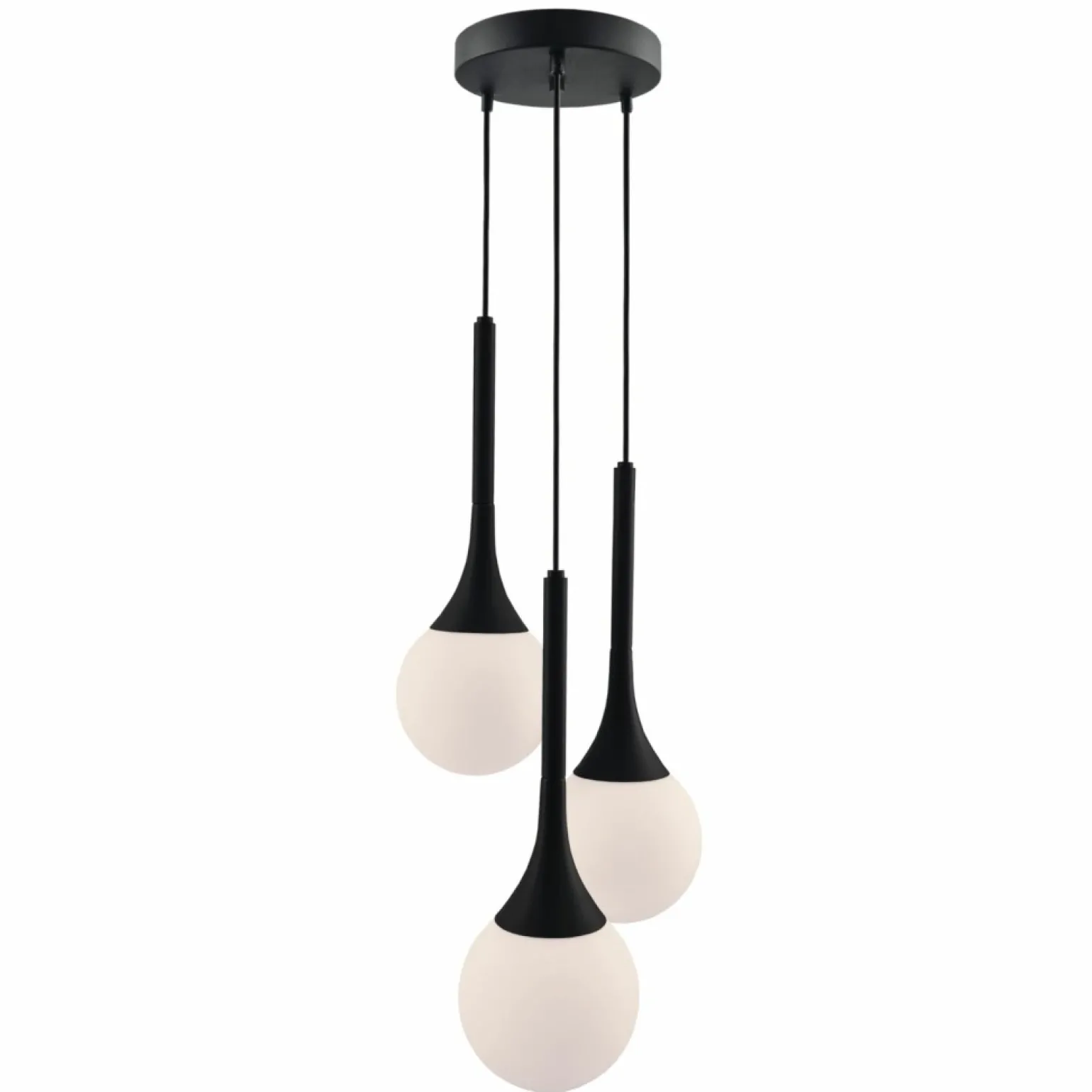Cheap Potrójna, czarna lampa wisząca z kloszami ANT 5170 JUN | Kaja Żyrandole Nowoczesne