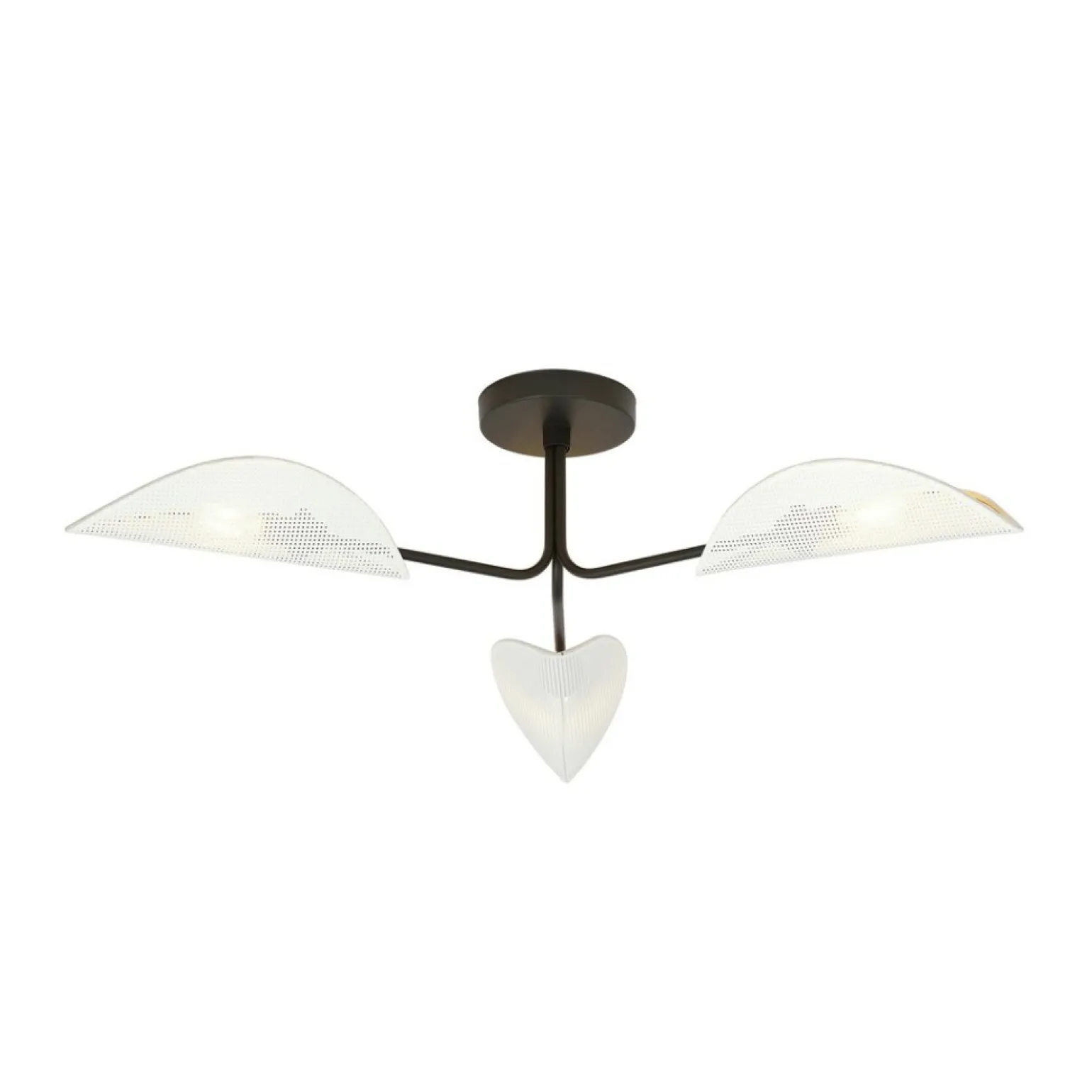 New Potrójna, czarno-biała lampa sufitowa 1173/3 GOMEZ | Kaja Oświetlenie Żyrandole Nowoczesne