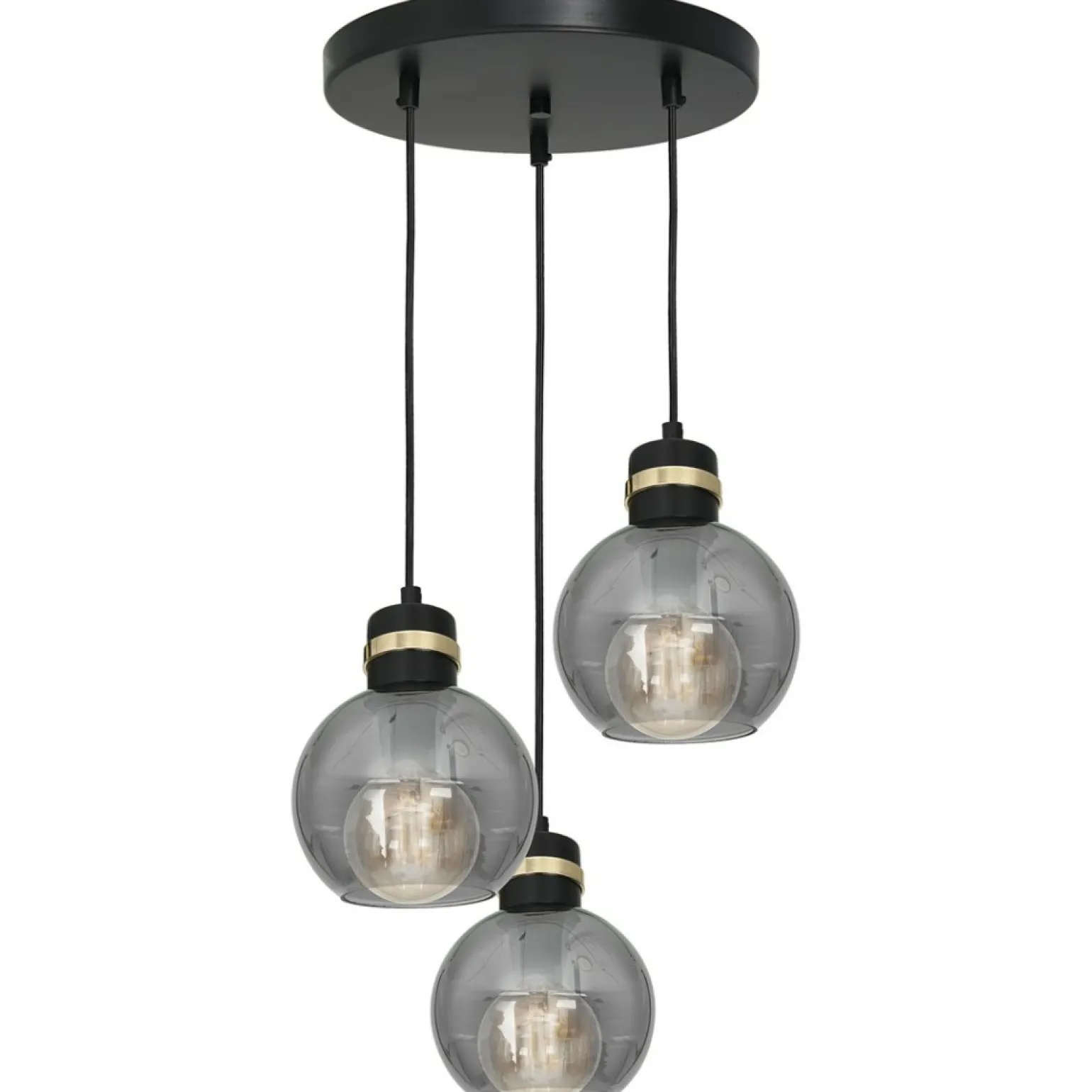 Outlet Potrójna lampa wisząca na okrągłej podstawie MLP6533 OMEGA | Kaja Żyrandole Nowoczesne