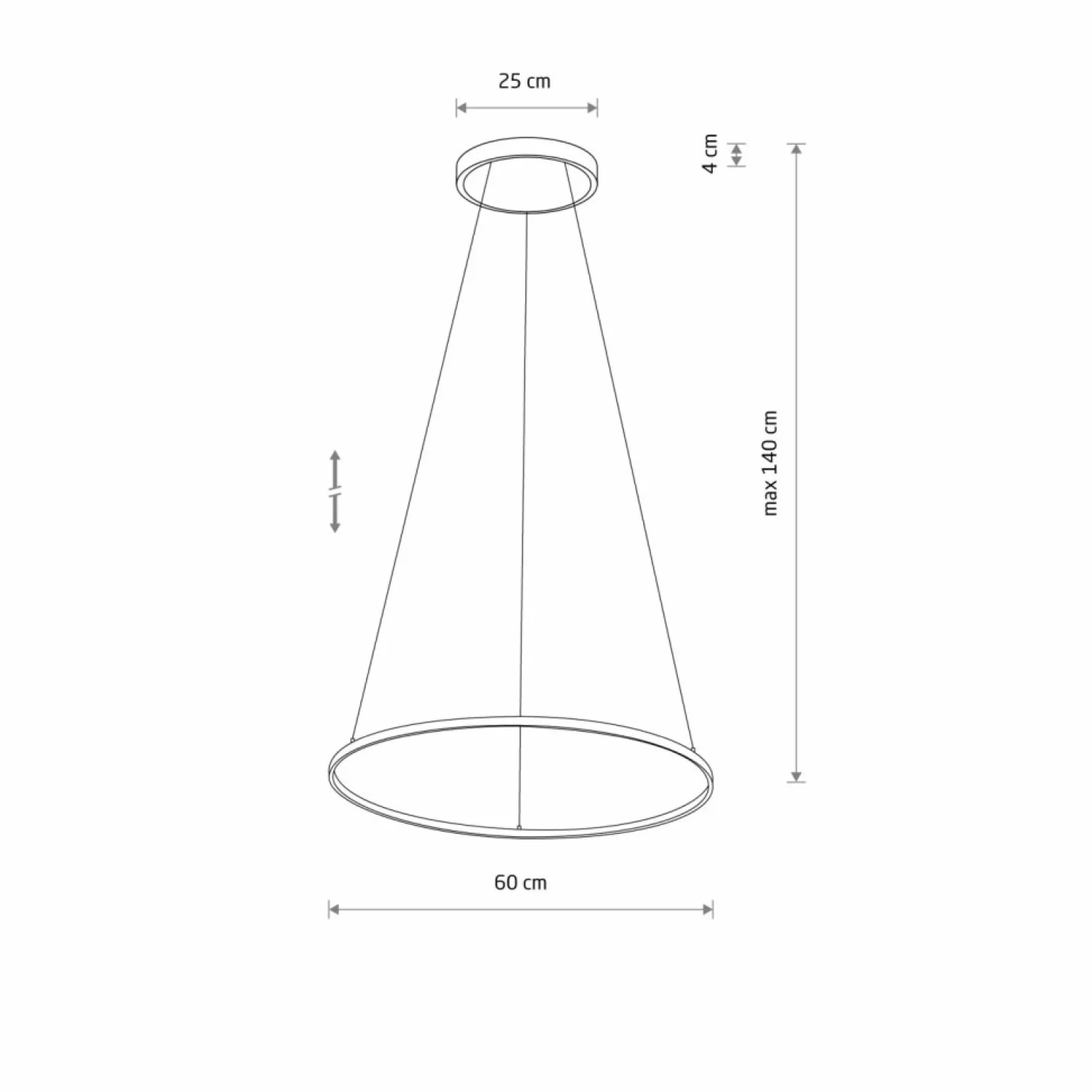 Store Pozioma, ledowa lampa wisząca 3000K ⌀60cm 10812 CIRCOLO LED | Kaja Żyrandole Nowoczesne