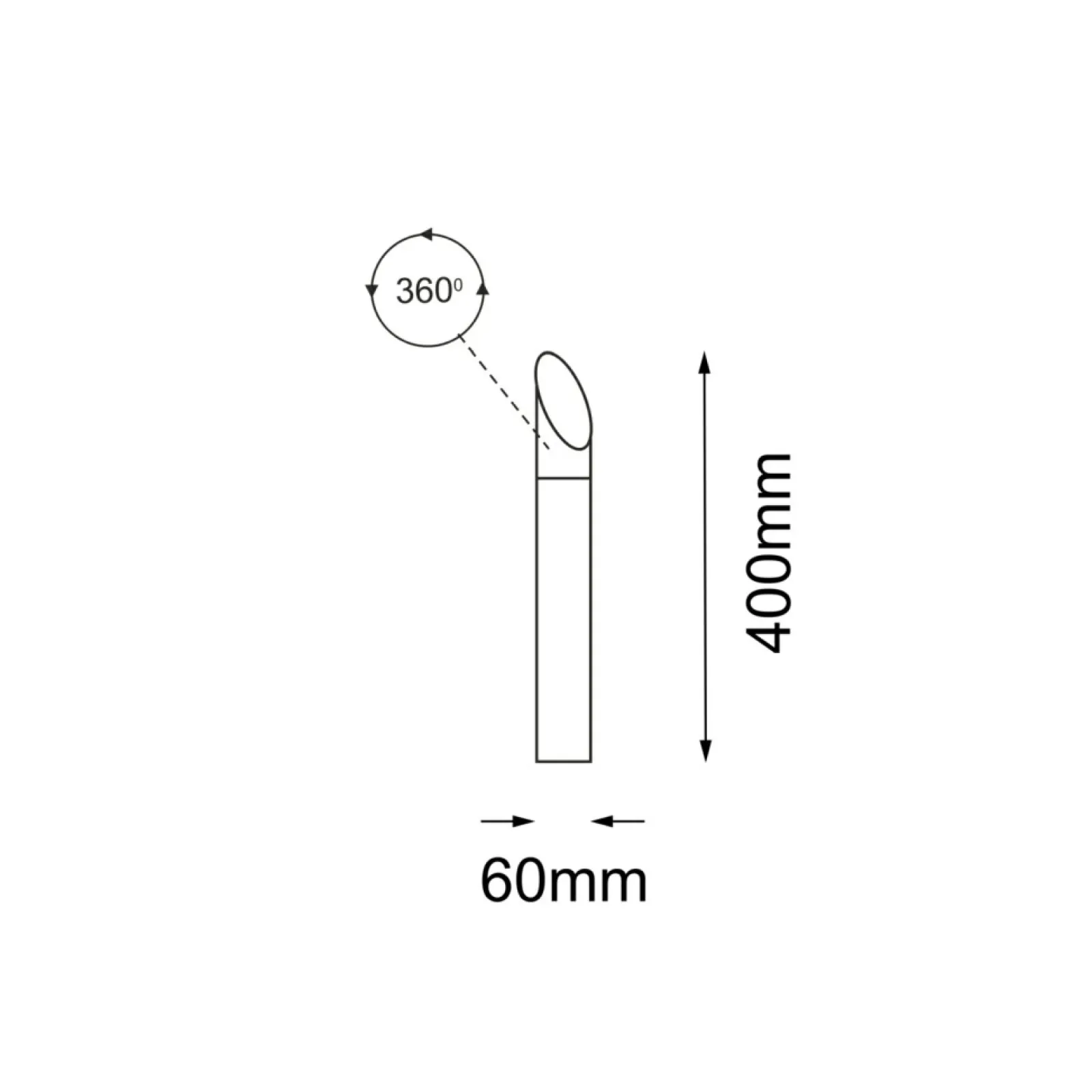 Sklep Kaja Prosta, antracytowa lampa ogrodowa 40cm ANT 9918 SAGA | Kaja* Lampy Ogrodowe Stojące