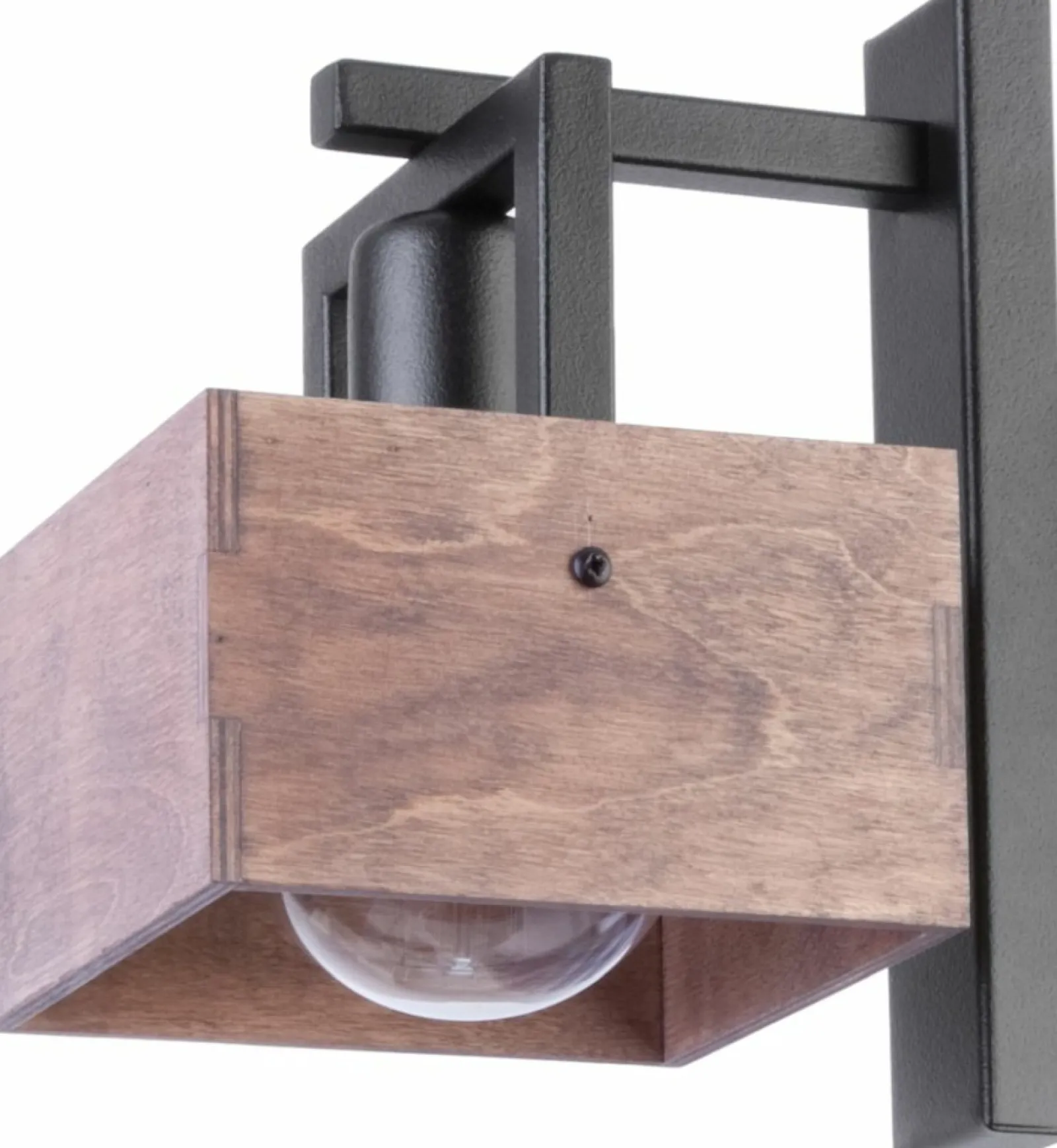 Sklep Kaja Prosta lampa ścienna z drewnianym kloszem SIG 31752 z serii DAKOTA* Kinkiety Tradycyjne