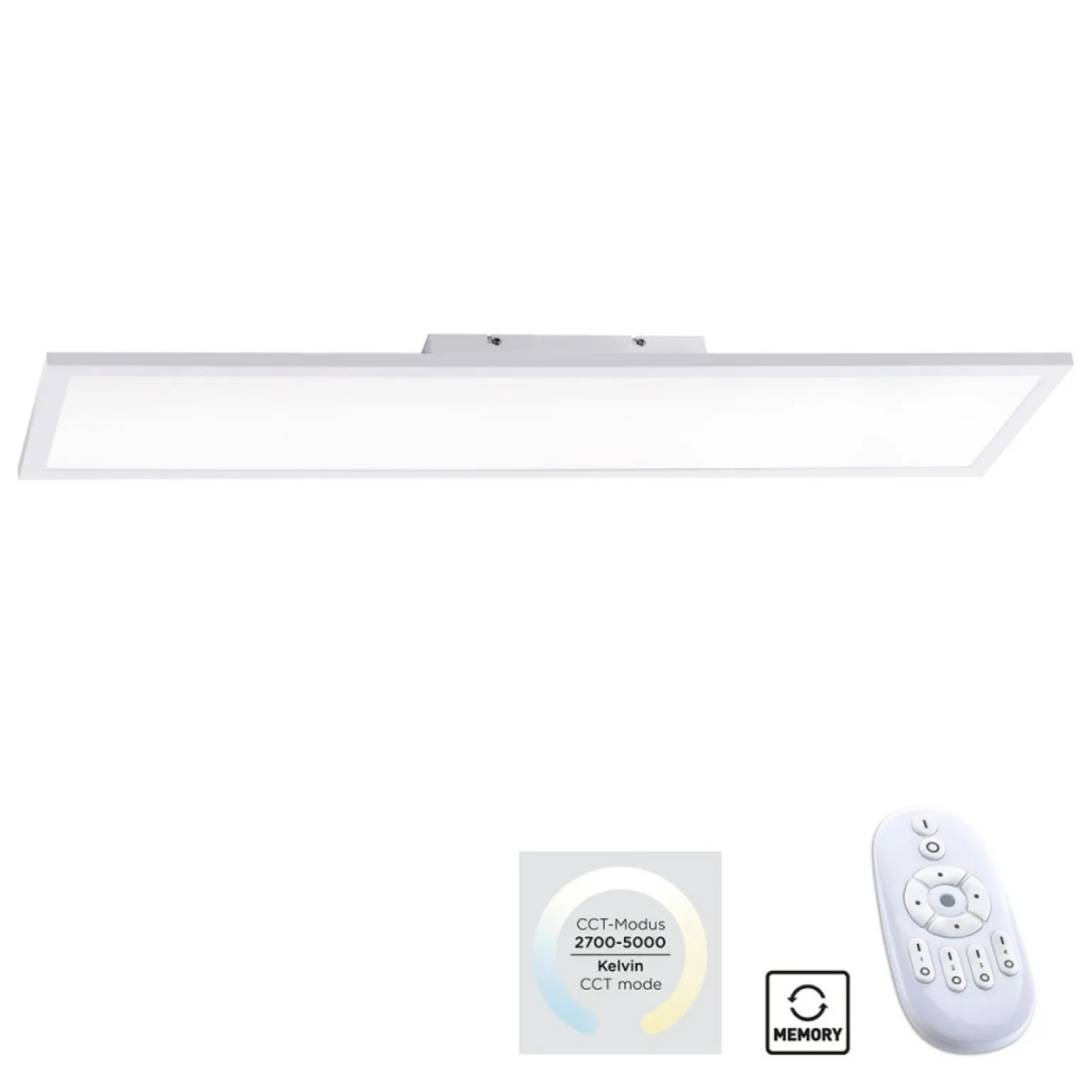 Best Sale Prostokątny duży plafon LED z pilotem 16533-16-O z serii FLAT | Kaja Żyrandole Nowoczesne