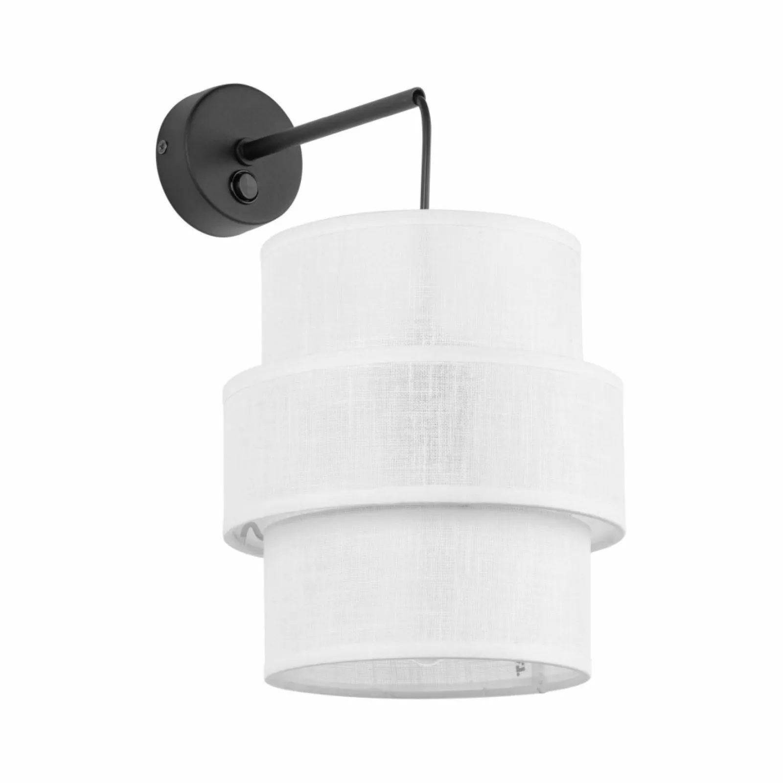 Sklep Kaja Prosty kinkiet z wiszącym abażurem TK 5956 CALISTO WHITE | Kaja* Kinkiety Tradycyjne