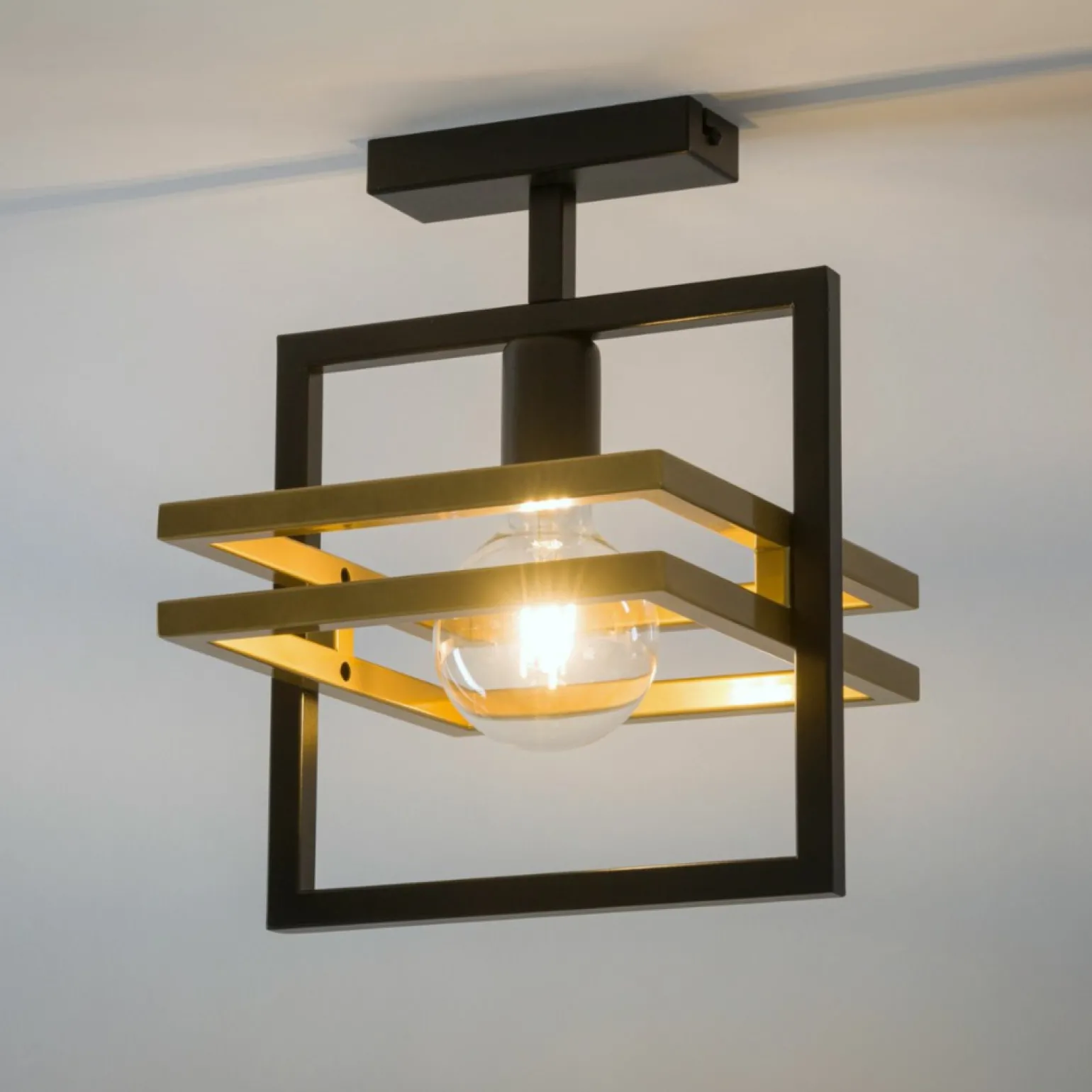Clearance Punktowa, geometryczna lampa sufitowa SIG 32398 z serii MERCI CZ/ZŁ Żyrandole Nowoczesne