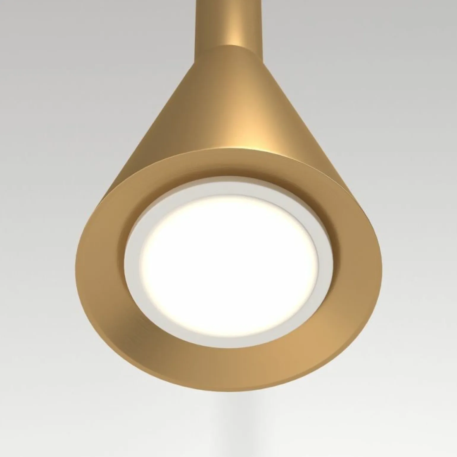 Clearance Punktowa lampa wisząca stożek na żarówkę GU10 P064PL-01G z serii ARROW Żyrandole Nowoczesne