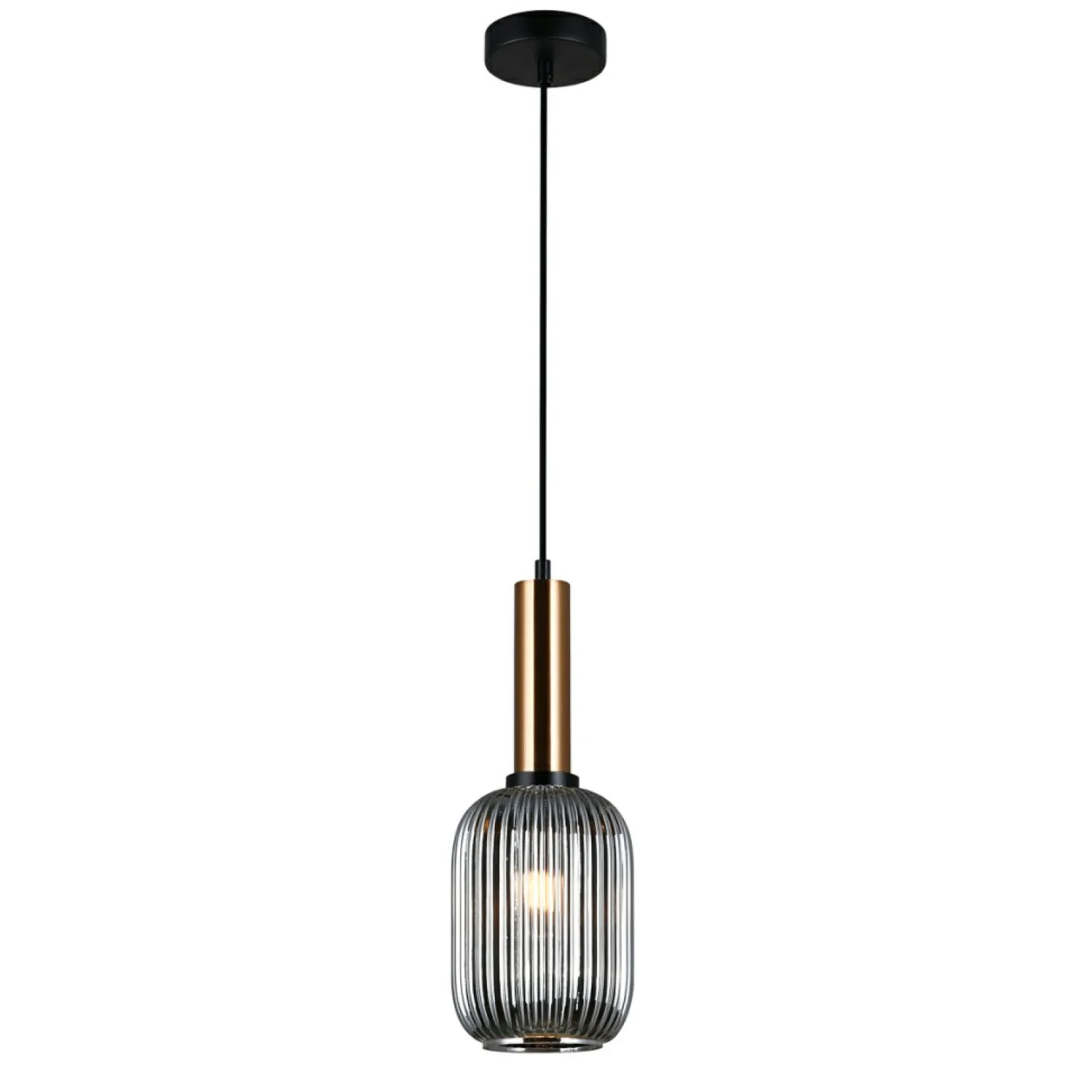 Fashion Regulowany zwis z kloszem PND-5588-1M-BRO+SG ANTIOLA | Kaja Żyrandole Nowoczesne