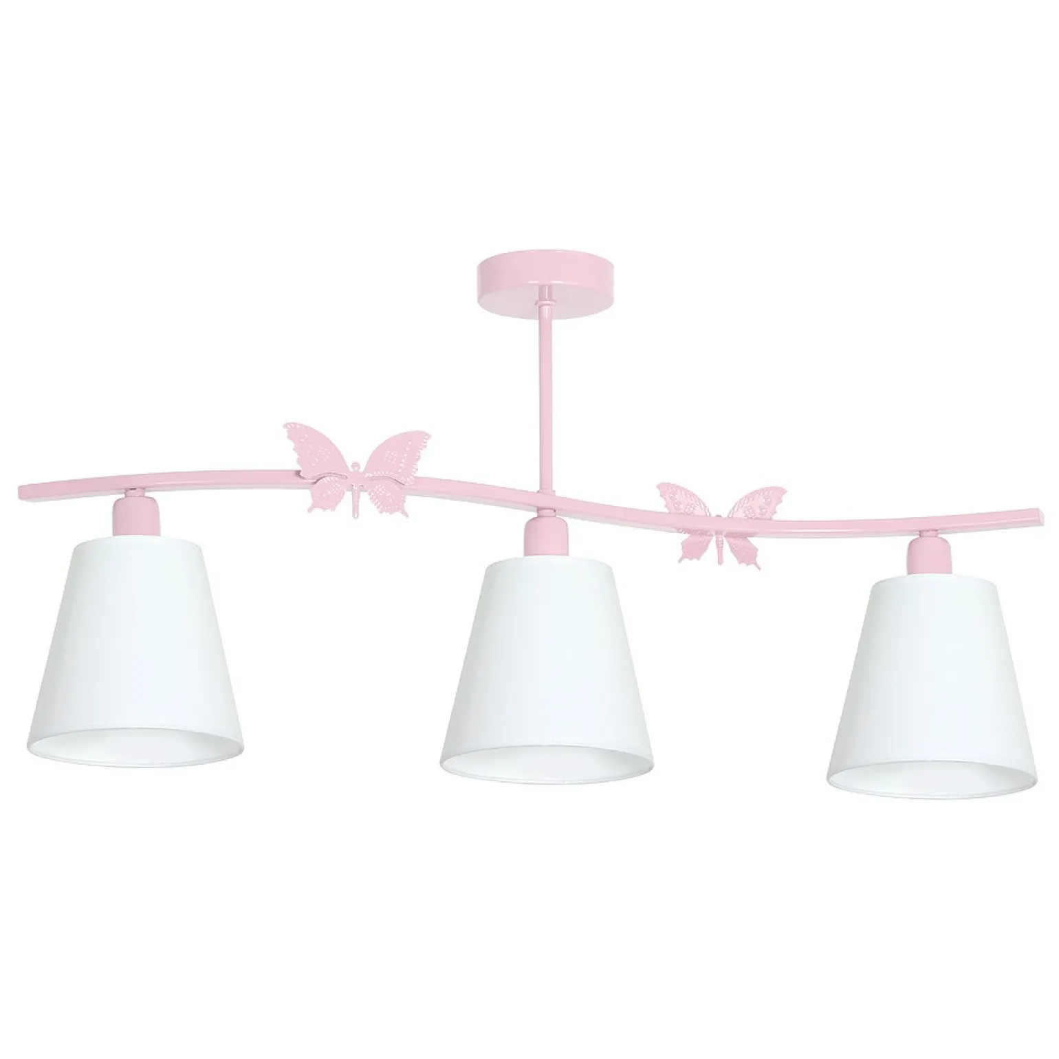 Hot Różowa lampa sufitowa z białymi abażurami MLP979 ALICE | Kaja Żyrandole Nowoczesne