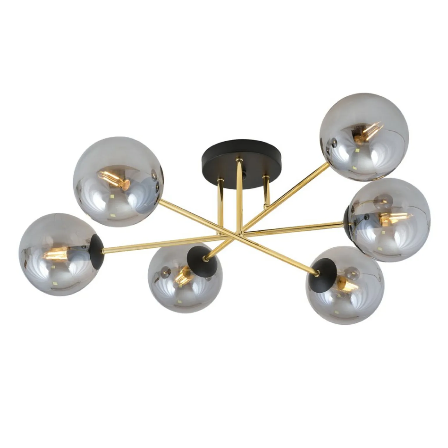 New Rozłożysta lampa sufitowa do dużego salonu 1269/6 - MAGNUM | Kaja Żyrandole Nowoczesne