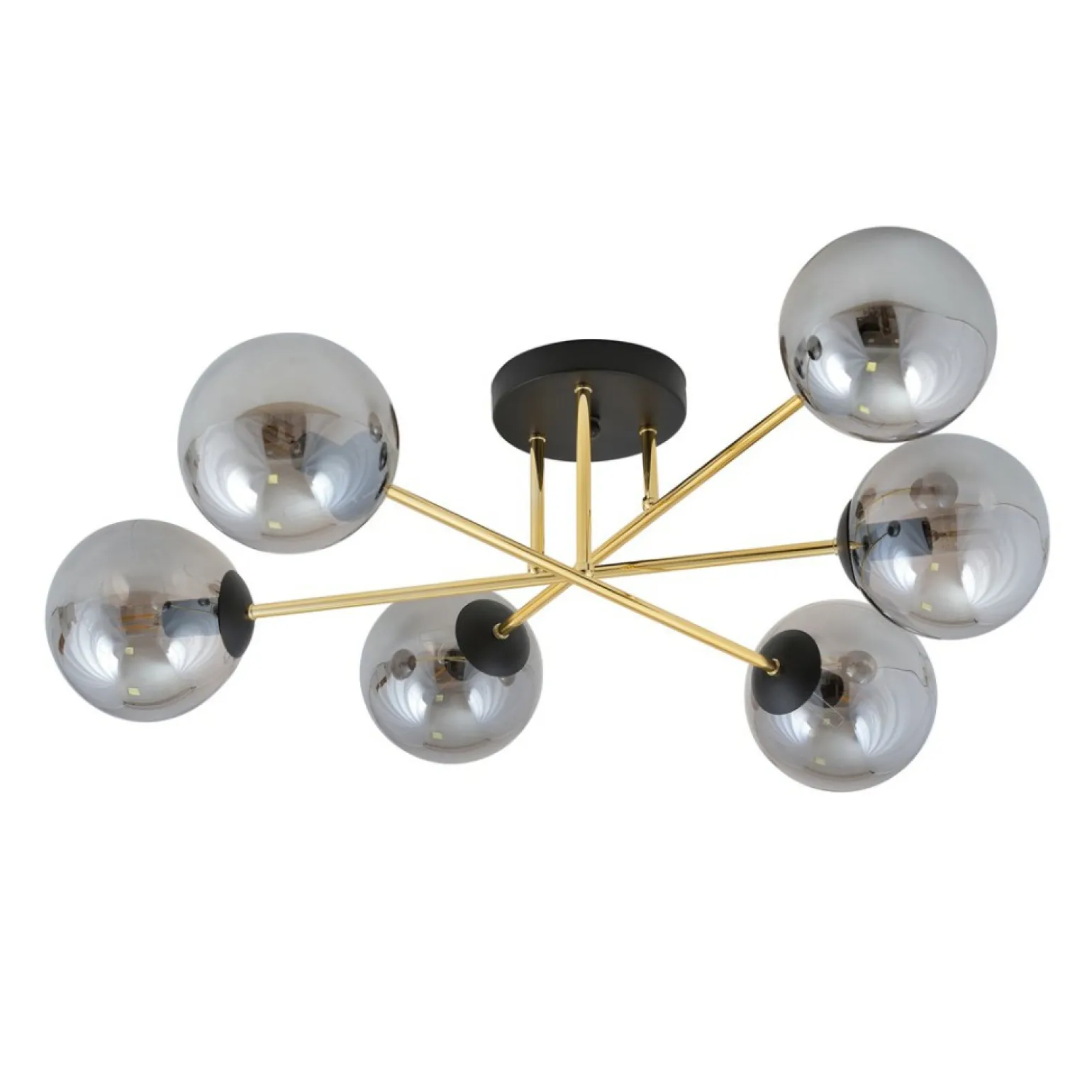 New Rozłożysta lampa sufitowa do dużego salonu 1269/6 - MAGNUM | Kaja Żyrandole Nowoczesne