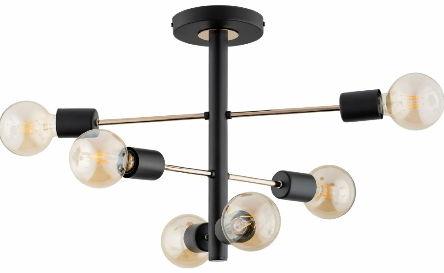 Online Rozłożysta lampa sufitowa ze złotymi elementami AL 63184 z serii BRISK Żyrandole Nowoczesne