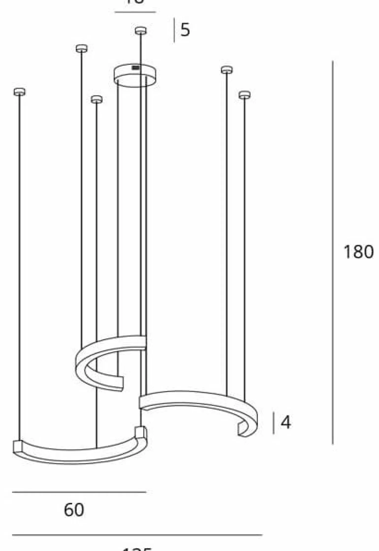 Best Sale Rozłożysta, ledowa lampa wisząca do salonu MX P0571D LOTUS | Kaja Żyrandole Nowoczesne