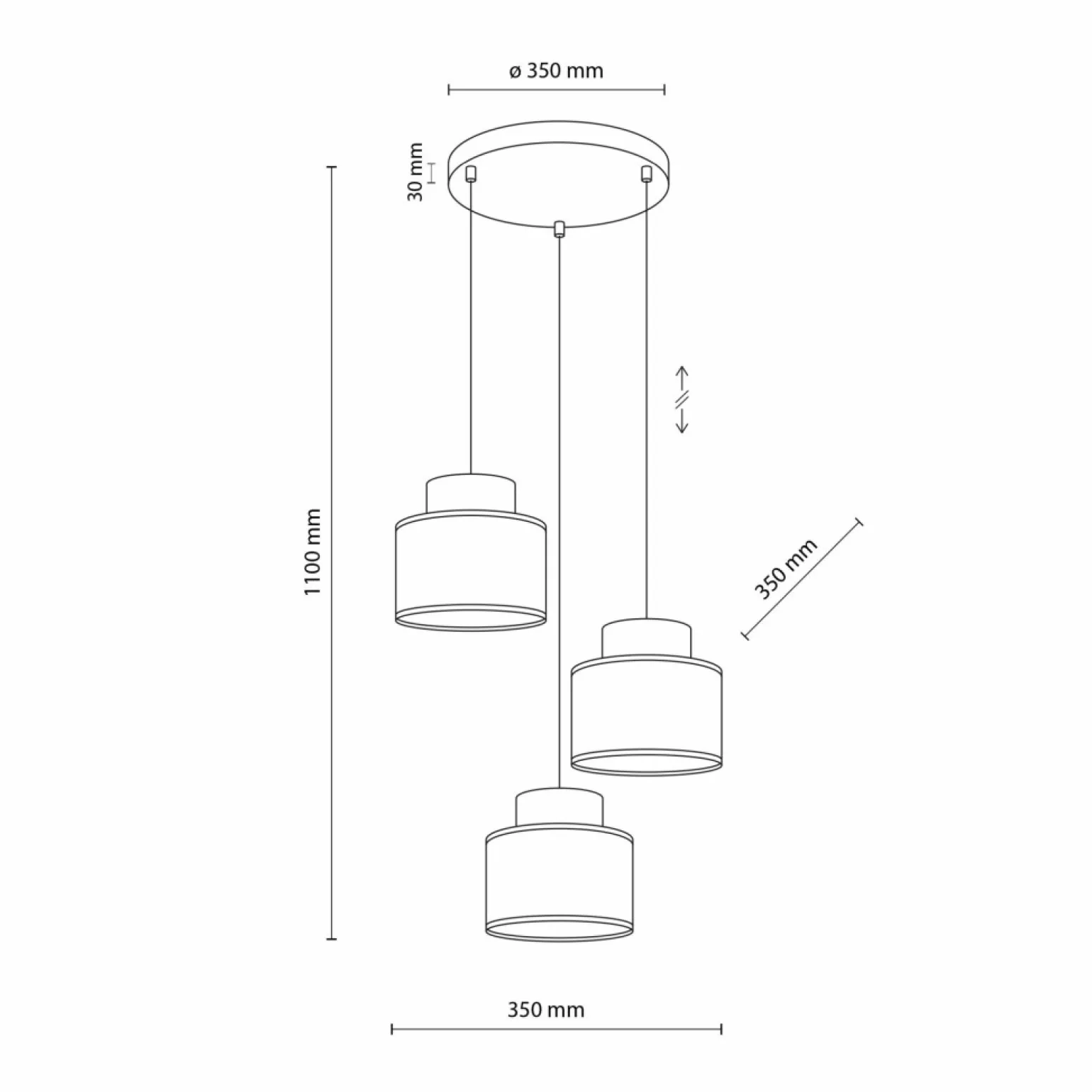 Fashion Rustykalna lampa do przytulnej sypialni TK 2594 DUO JUTA | Kaja Żyrandole Nowoczesne