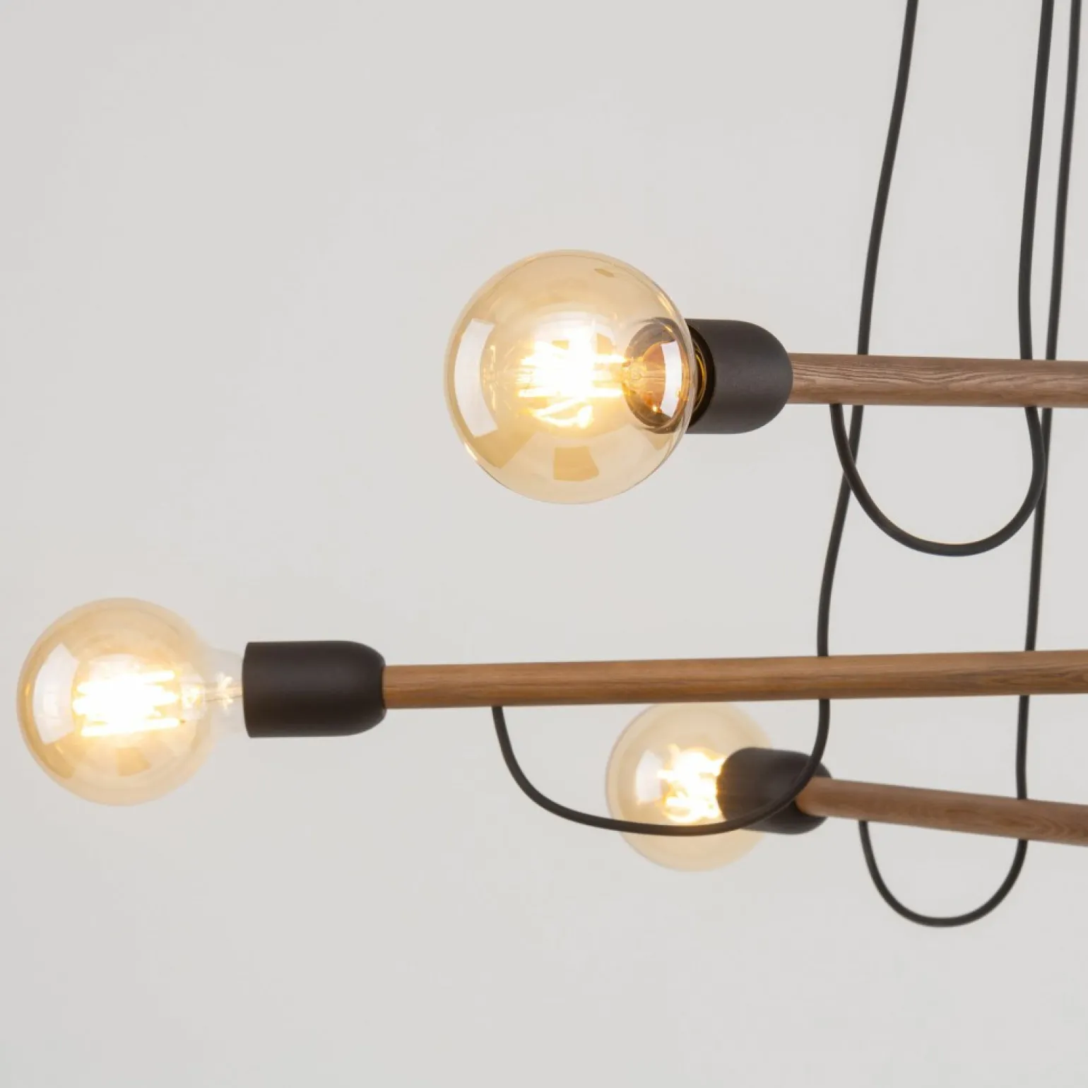 Cheap Rustykalna lampa wisząca z drewnianymi belkami TK 4950 HELIX WOOD Żyrandole Nowoczesne