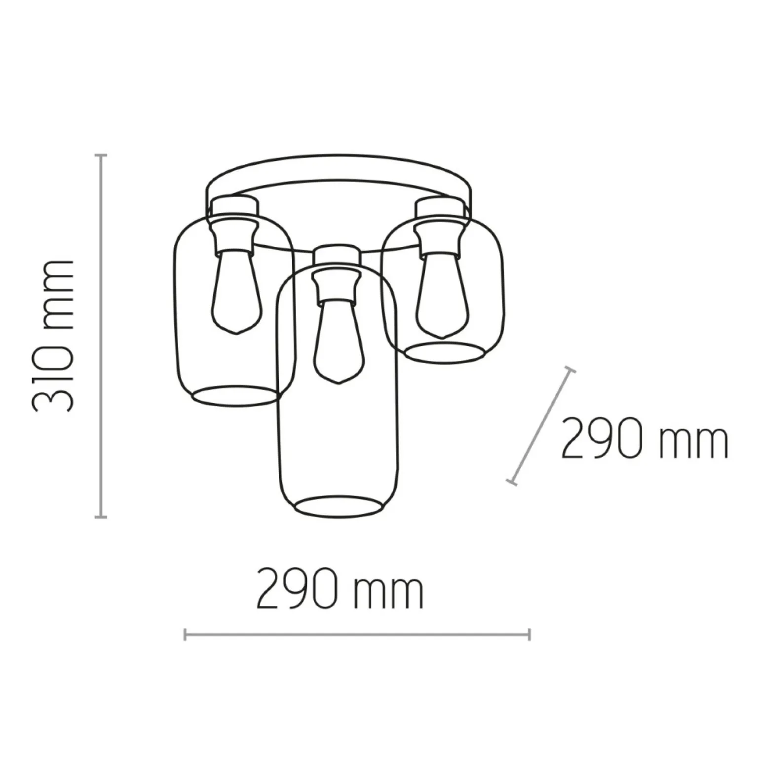 Fashion Rustykalna, nowoczesna lampa sufitowa TK 3318 MARCO | Kaja Oświetlenie Żyrandole Nowoczesne
