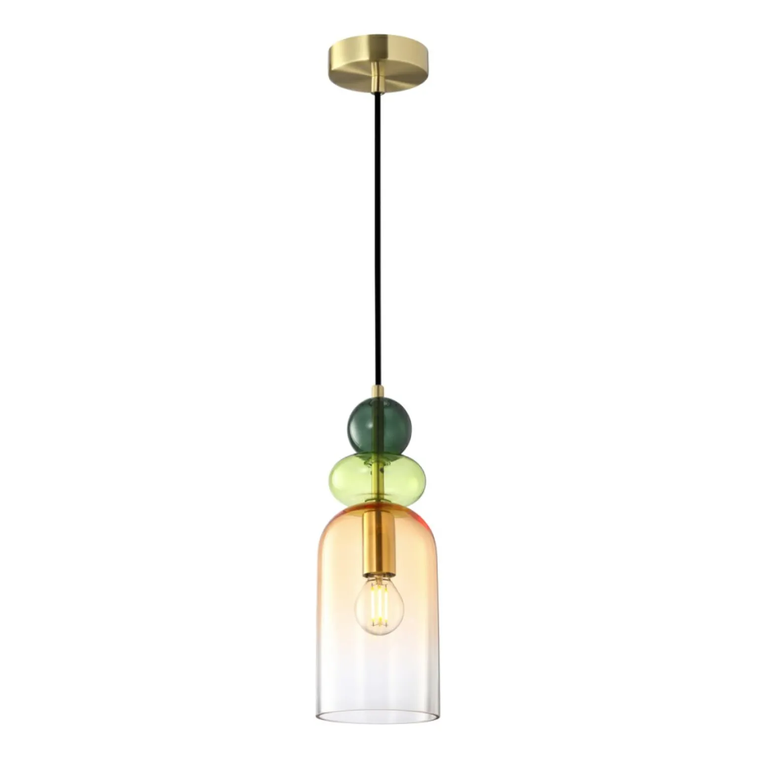 Sale Smukła, kolorowa lampa wisząca PND-37462C-MC-GD MANSO | Kaja Żyrandole Nowoczesne