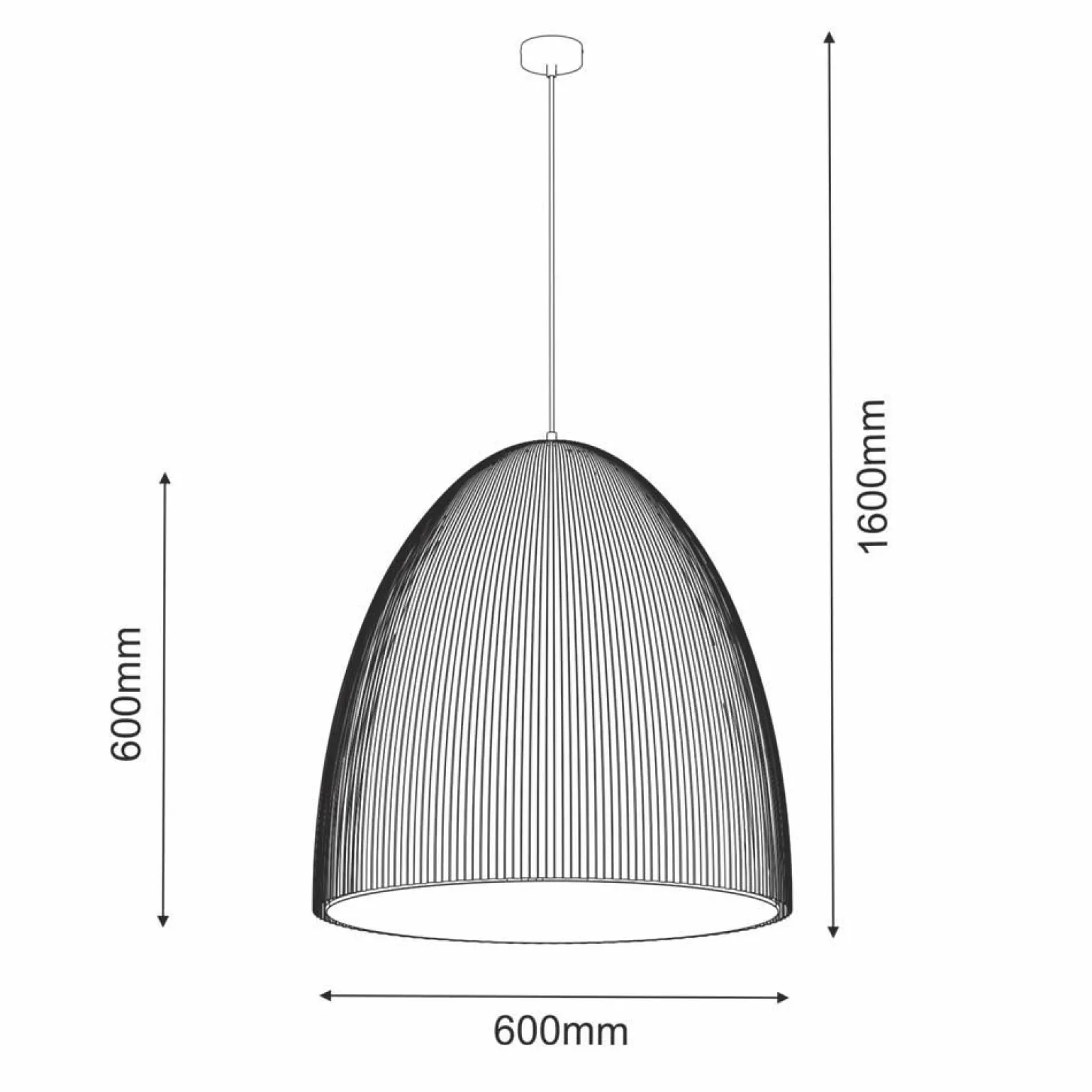 Flash Sale Smukła, kopułowa lampa wisząca 60x60cm ANT 5028 GANDRA | Kaja Żyrandole Nowoczesne