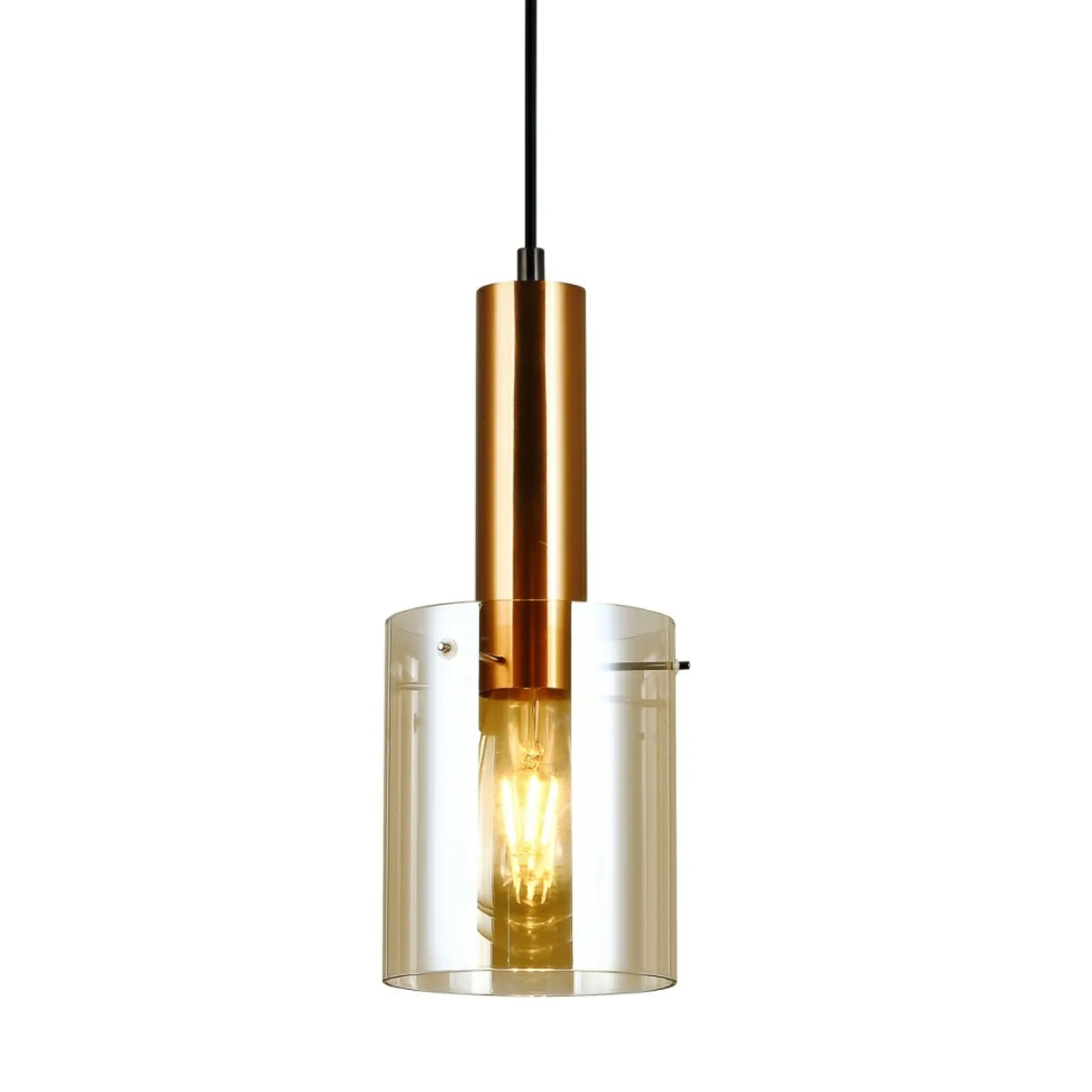 Flash Sale Smukła lampa wisząca nad wyspę PND-5581-1-BRO+AMB SARDO | Kaja Żyrandole Nowoczesne