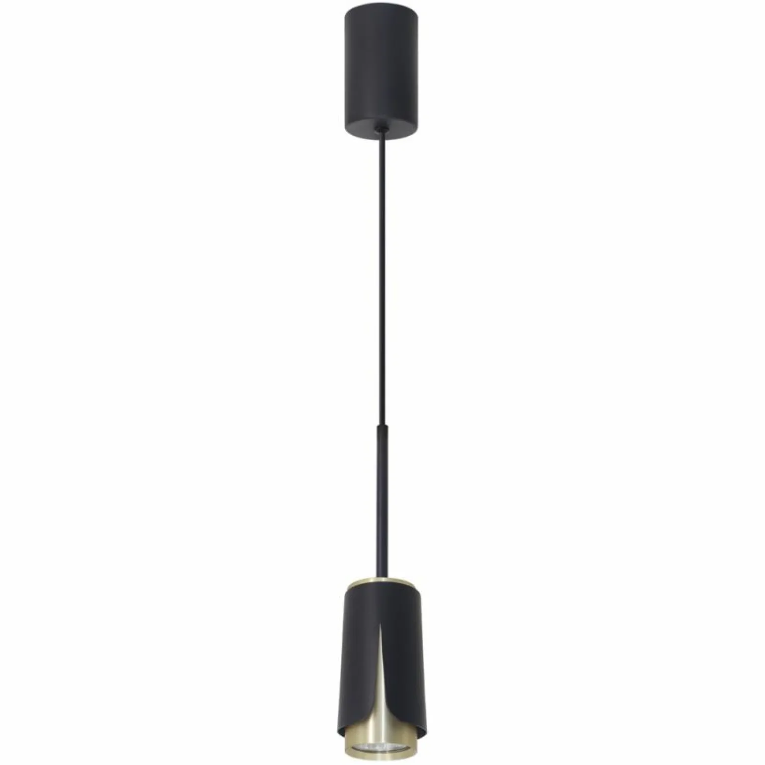 Outlet Smukła lampa wisząca z czarno-złotą tubą ML0267 FLOWER | Kaja Żyrandole Nowoczesne