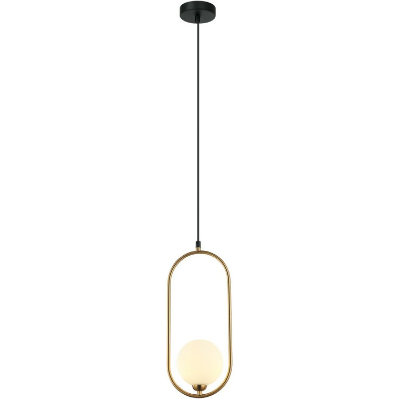 Outlet Smukła, pionowa, złota lampa wisząca PND-3965-1-BRO z serii LUPUS Żyrandole Nowoczesne
