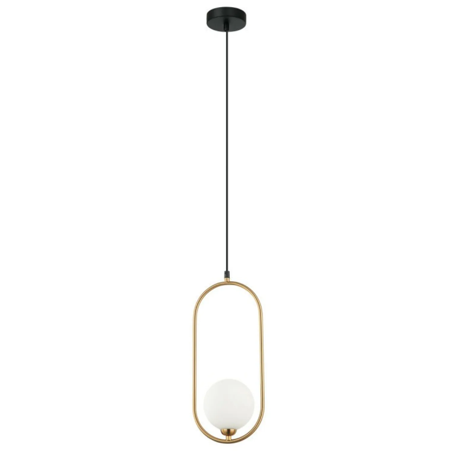 Outlet Smukła, pionowa, złota lampa wisząca PND-3965-1-BRO z serii LUPUS Żyrandole Nowoczesne