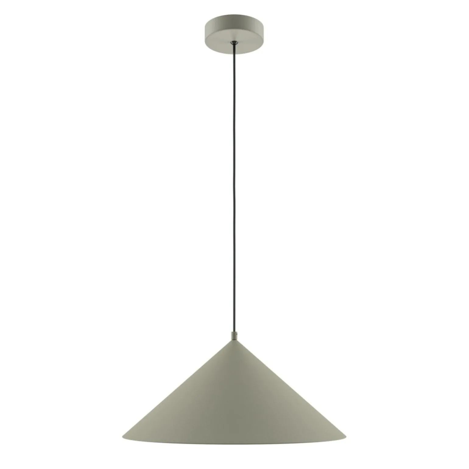 Sale Srebrna lampa, stożkowy klosz MOD167PL-01BG z serii BASIC COLORS Żyrandole Nowoczesne