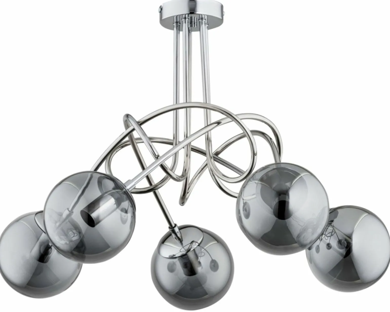 Outlet Srebrna lampa sufitowa o fantazyjnym kształcie AL 61095 z serii TANGO | Kaja Ośw Żyrandole Nowoczesne