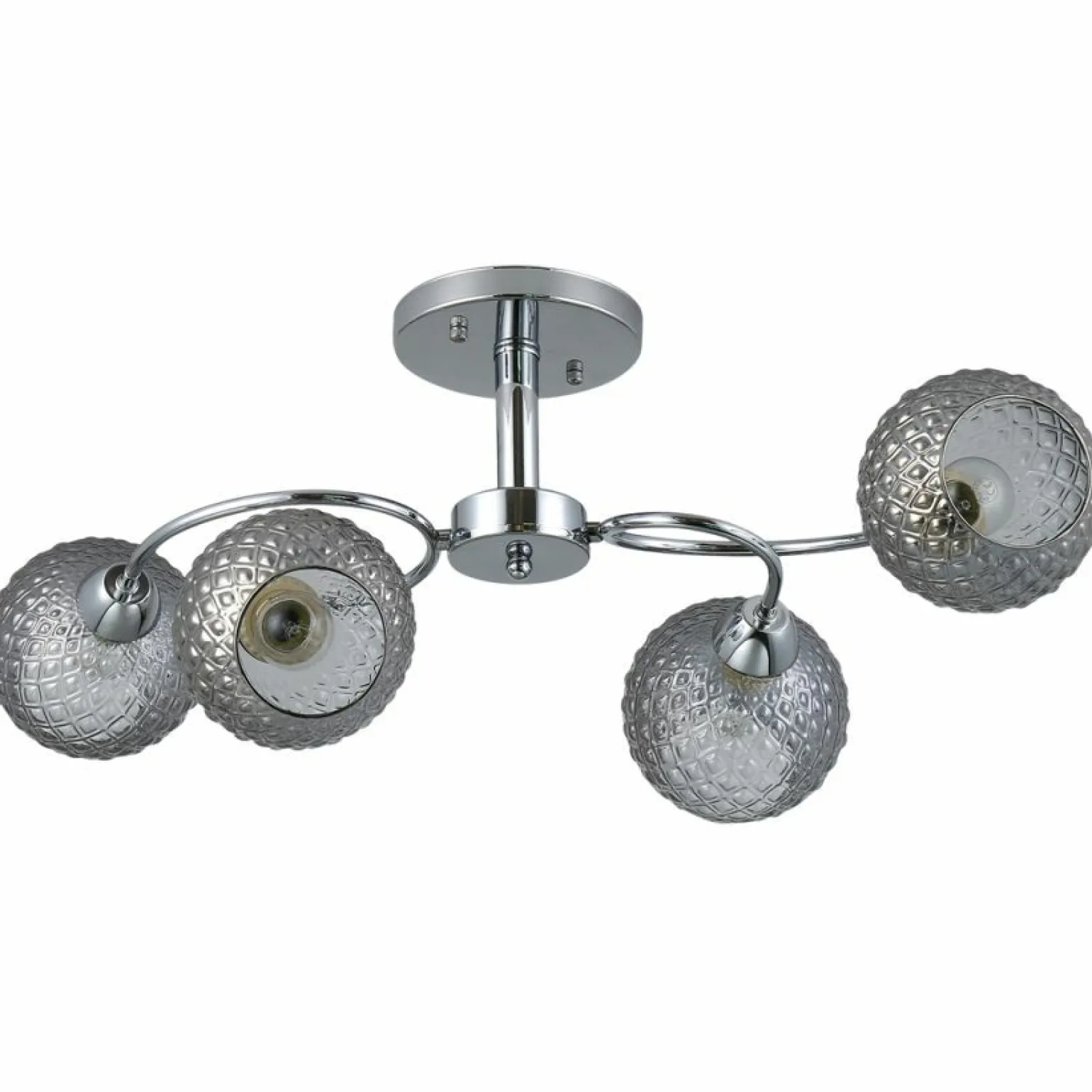 Hot Srebrna lampa sufitowa z ozdobnymi kloszami ML9750 OAKLAND | Kaja Żyrandole Nowoczesne