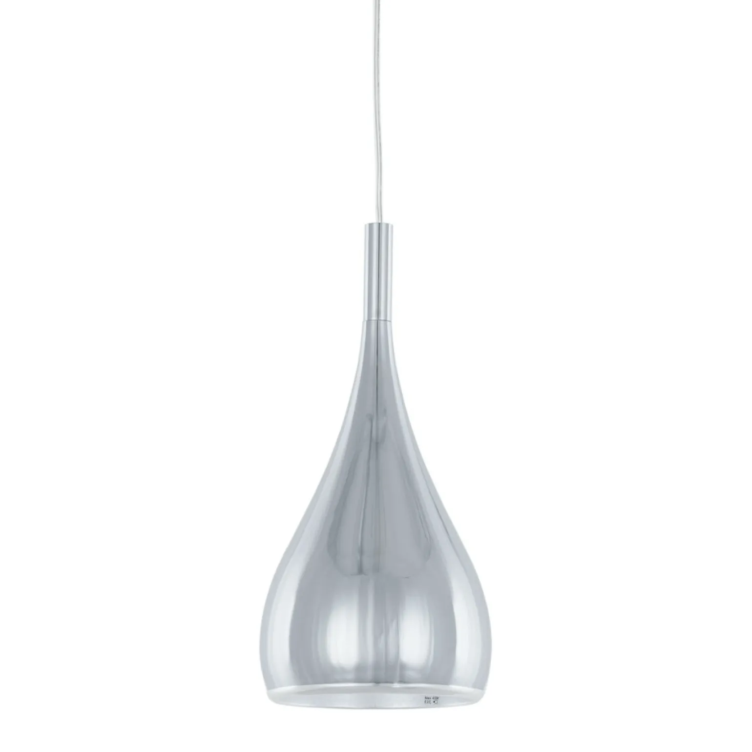 Best Srebrna lampa wisząca łezka MA01986C-001 CH ANON | Kaja Oświetlenie Żyrandole Nowoczesne