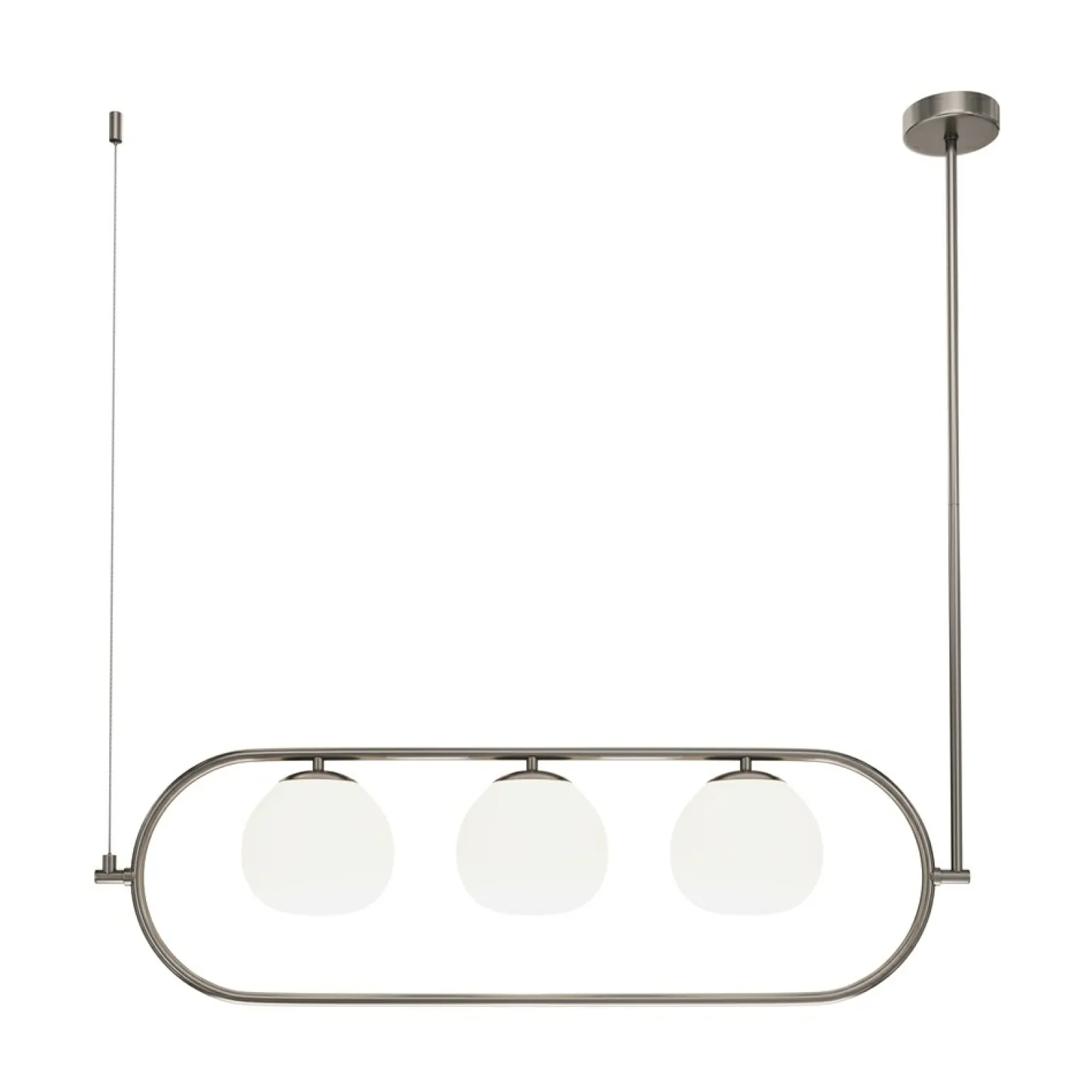 Flash Sale Srebrna lampa wisząca, na trzy żarówki MOD221PL-03N z serii ERICH Żyrandole Nowoczesne