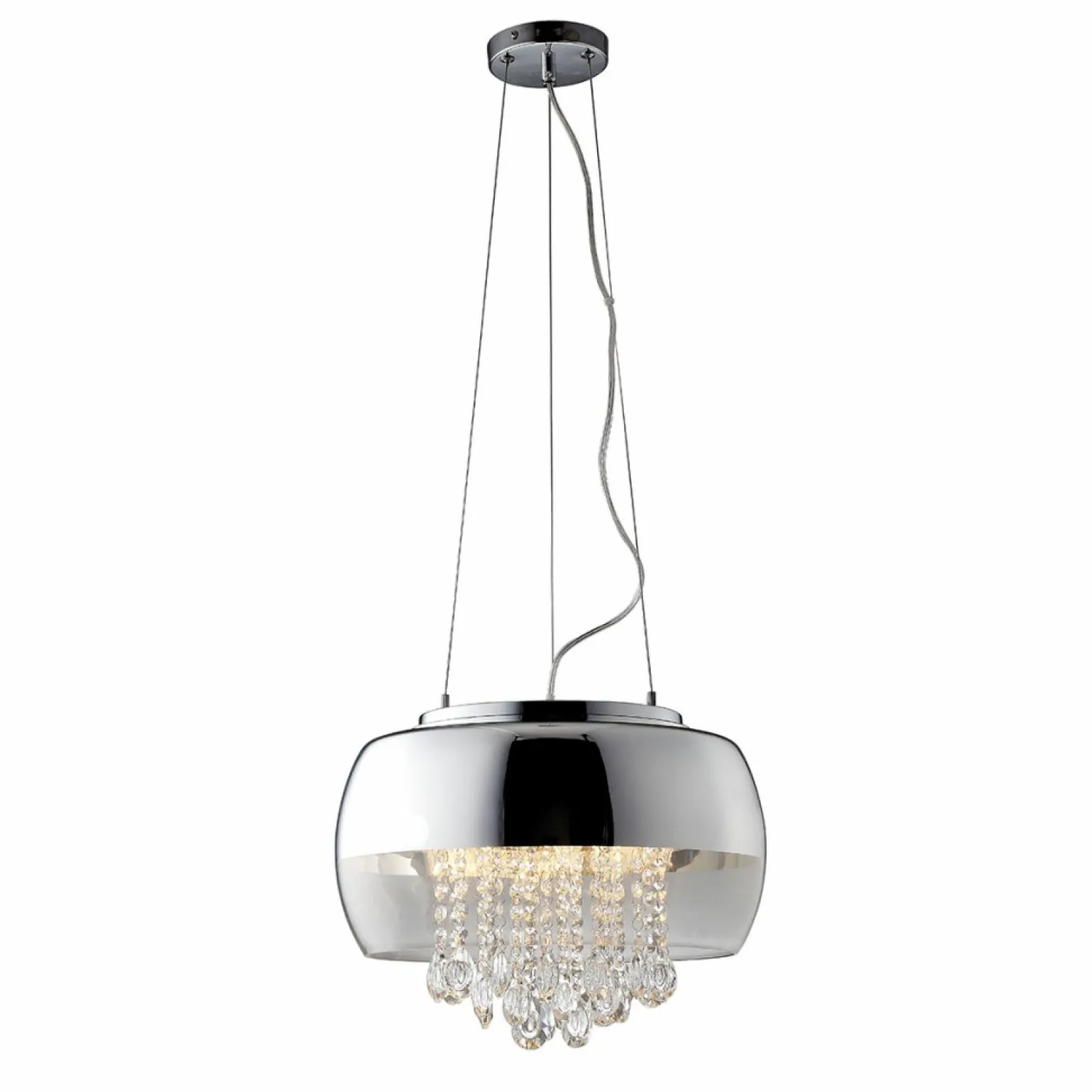 Best Sale Srebrna lampa wisząca w stylu glamour ML3801 LUNA | Kaja Oświetlenie Żyrandole Nowoczesne