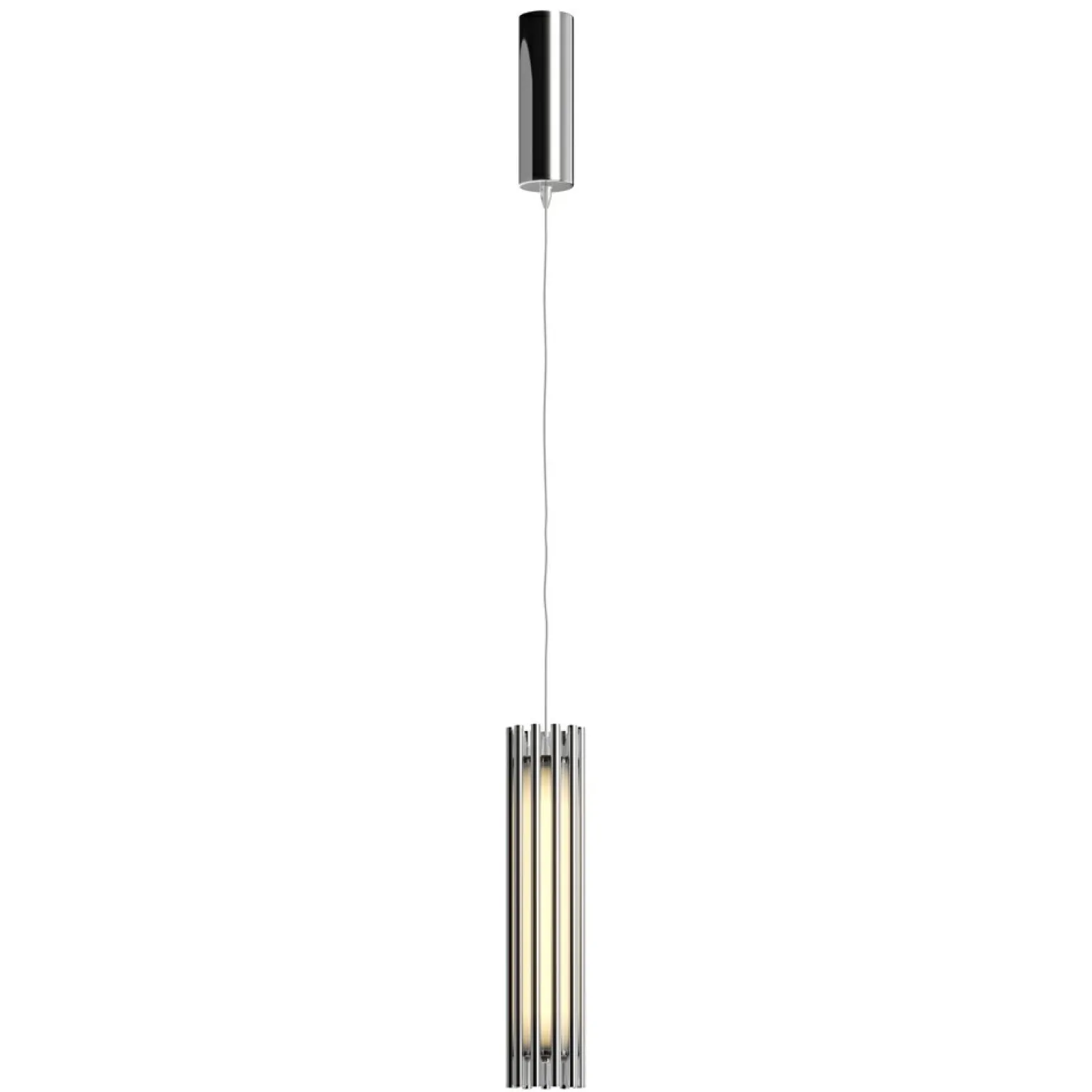 Shop Srebrna lampa wisząca, wbudowany LED MOD410PL-L12CH3K z serii SONATA Żyrandole Nowoczesne