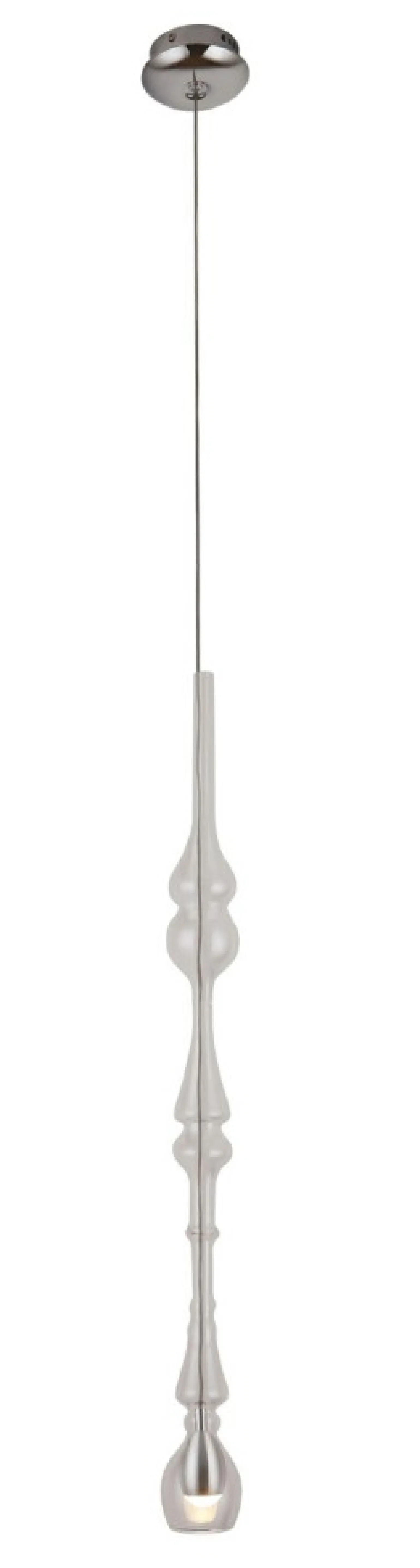 Best Srebrna, ledowa, punktowa lampa wisząca MX P0248 MURANO | Kaja Żyrandole Nowoczesne