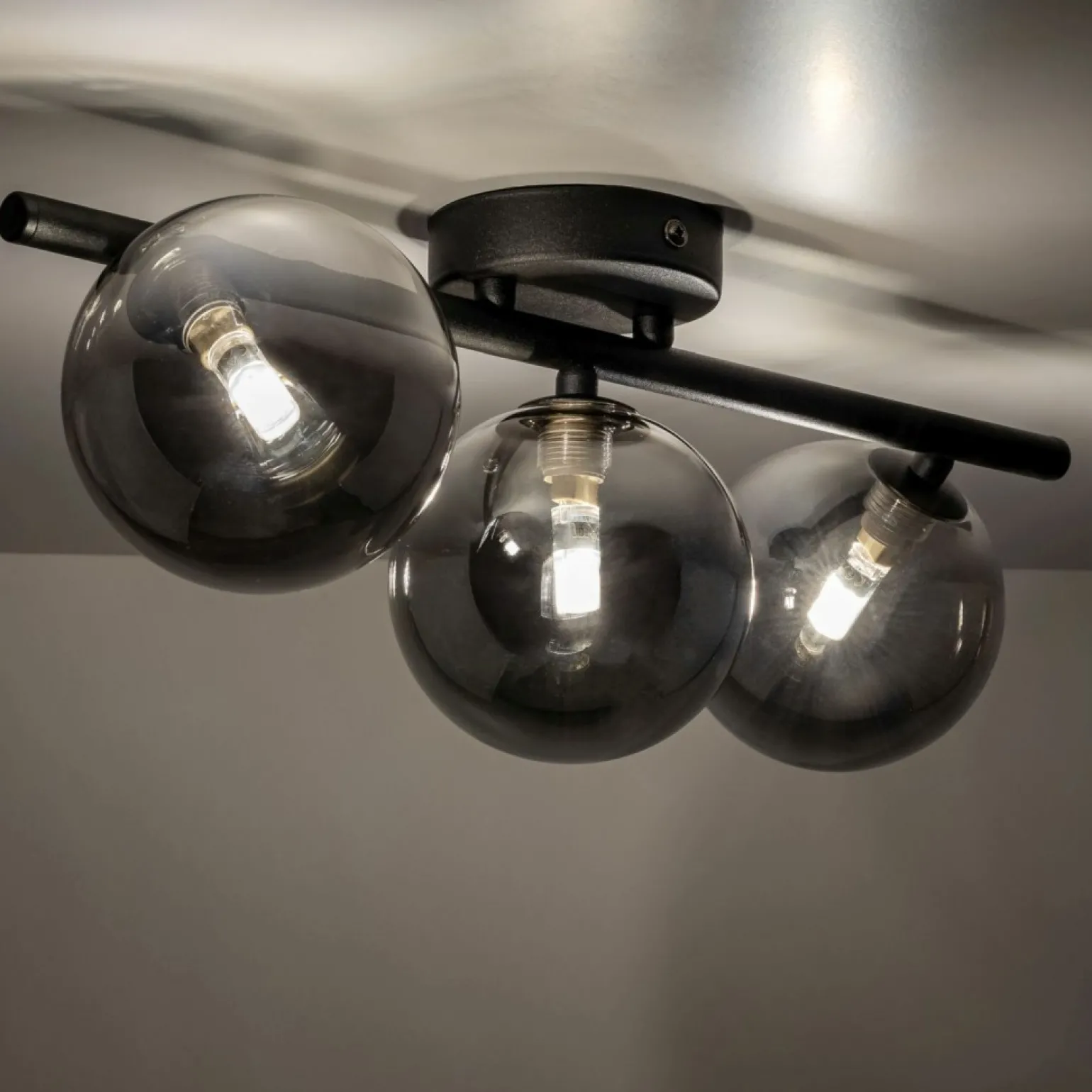 Outlet Stylowa, czarna lampa sufitowa do kuchni TK 6855 ESTERA BLACK | Kaja Żyrandole Nowoczesne