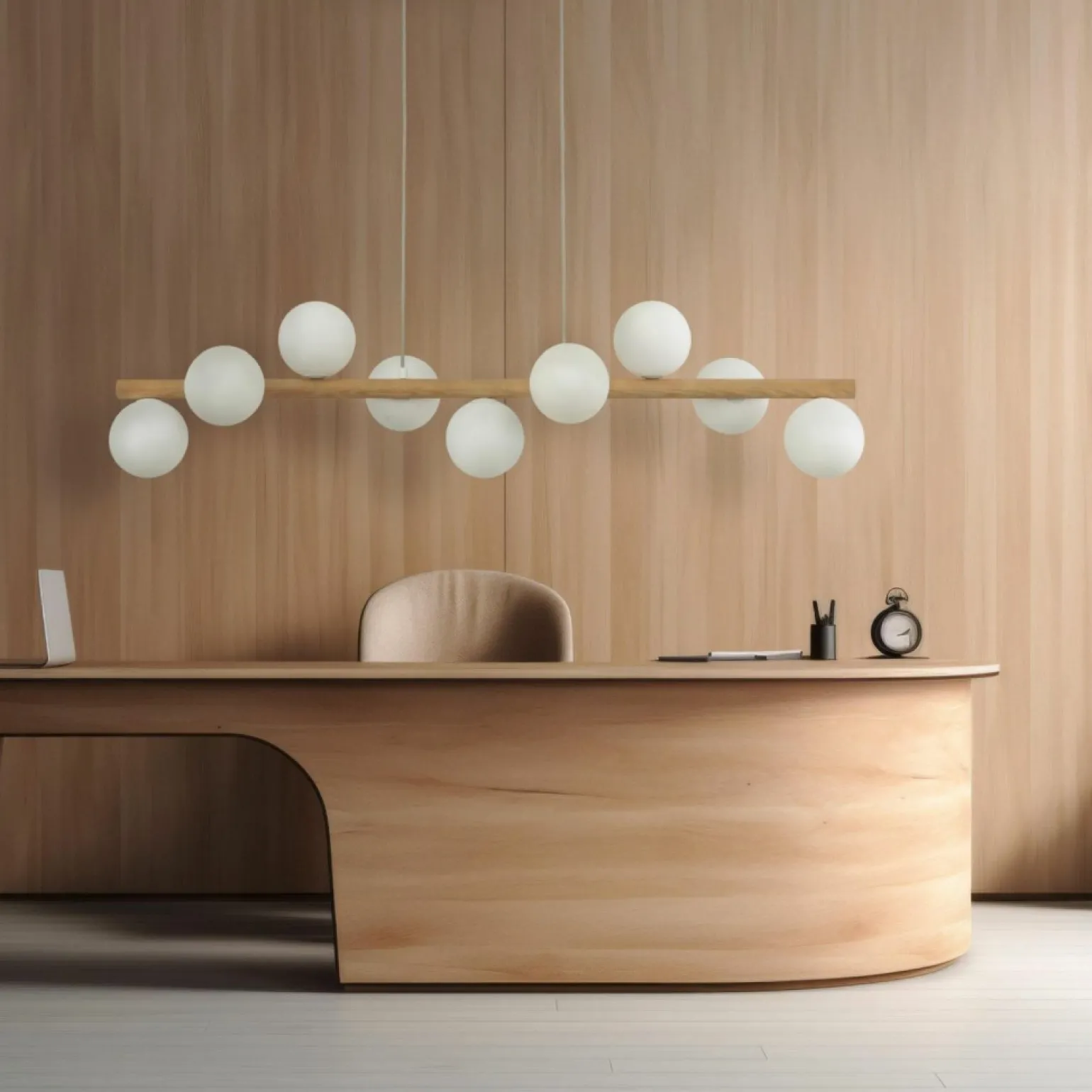 Shop Stylowa, drewniana lampa wisząca nad stół TK 5906 ESTERA WOOD | Kaja Żyrandole Nowoczesne