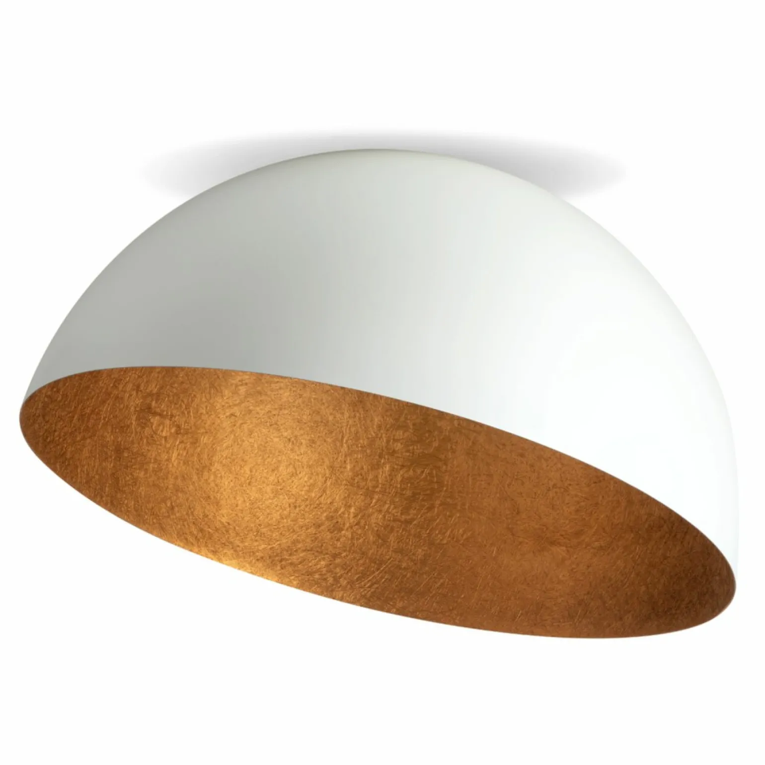 Best Stylowa lampa sufitowa, biała półkula SIG 32461 - SFERA 50 B/MIEDŹ Żyrandole Nowoczesne