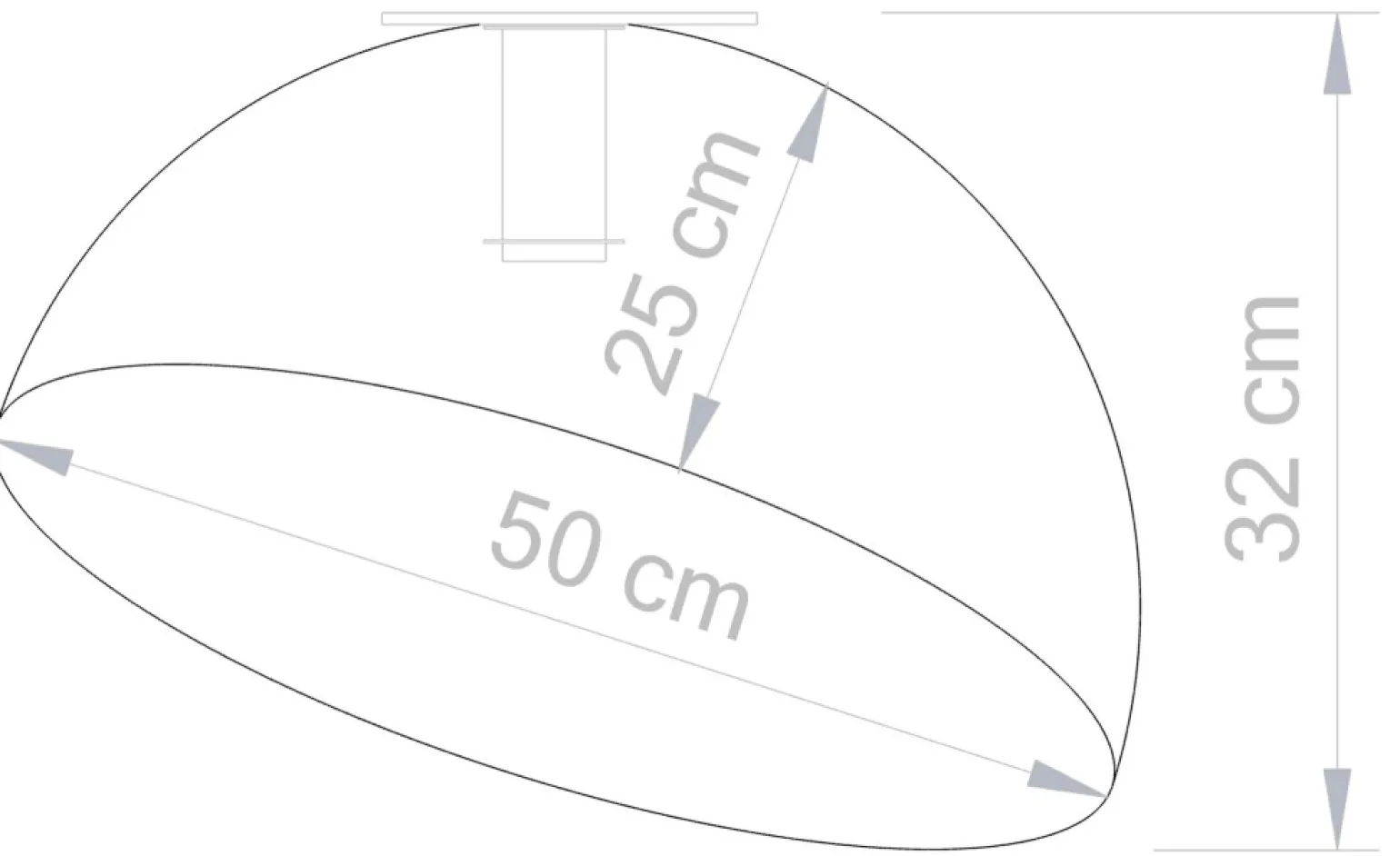Best Stylowa lampa sufitowa, biała półkula SIG 32461 - SFERA 50 B/MIEDŹ Żyrandole Nowoczesne