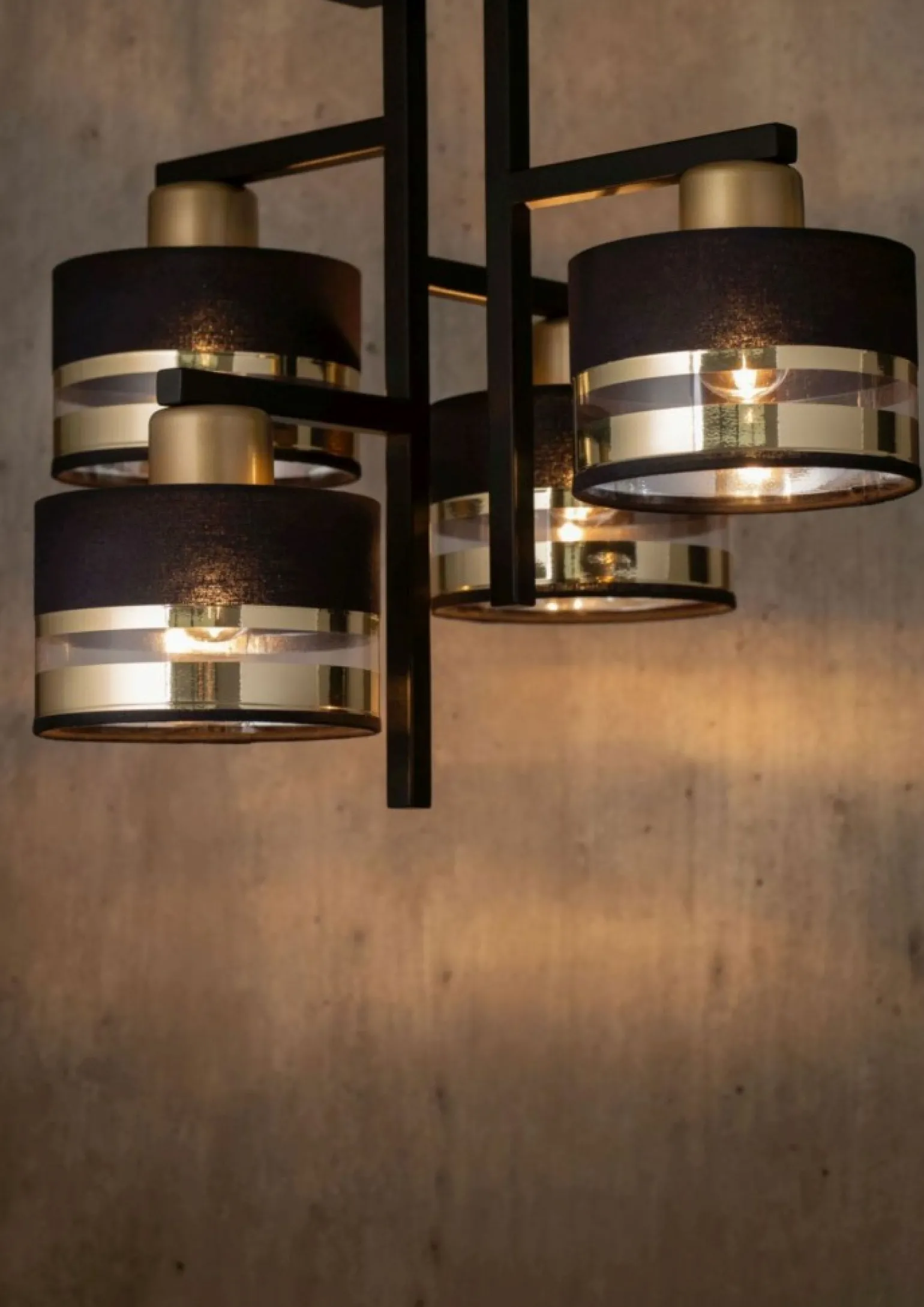 Shop Stylowa lampa sufitowa z drucianymi kloszami SIG 32135 OFF CZ/ZŁ Żyrandole Nowoczesne