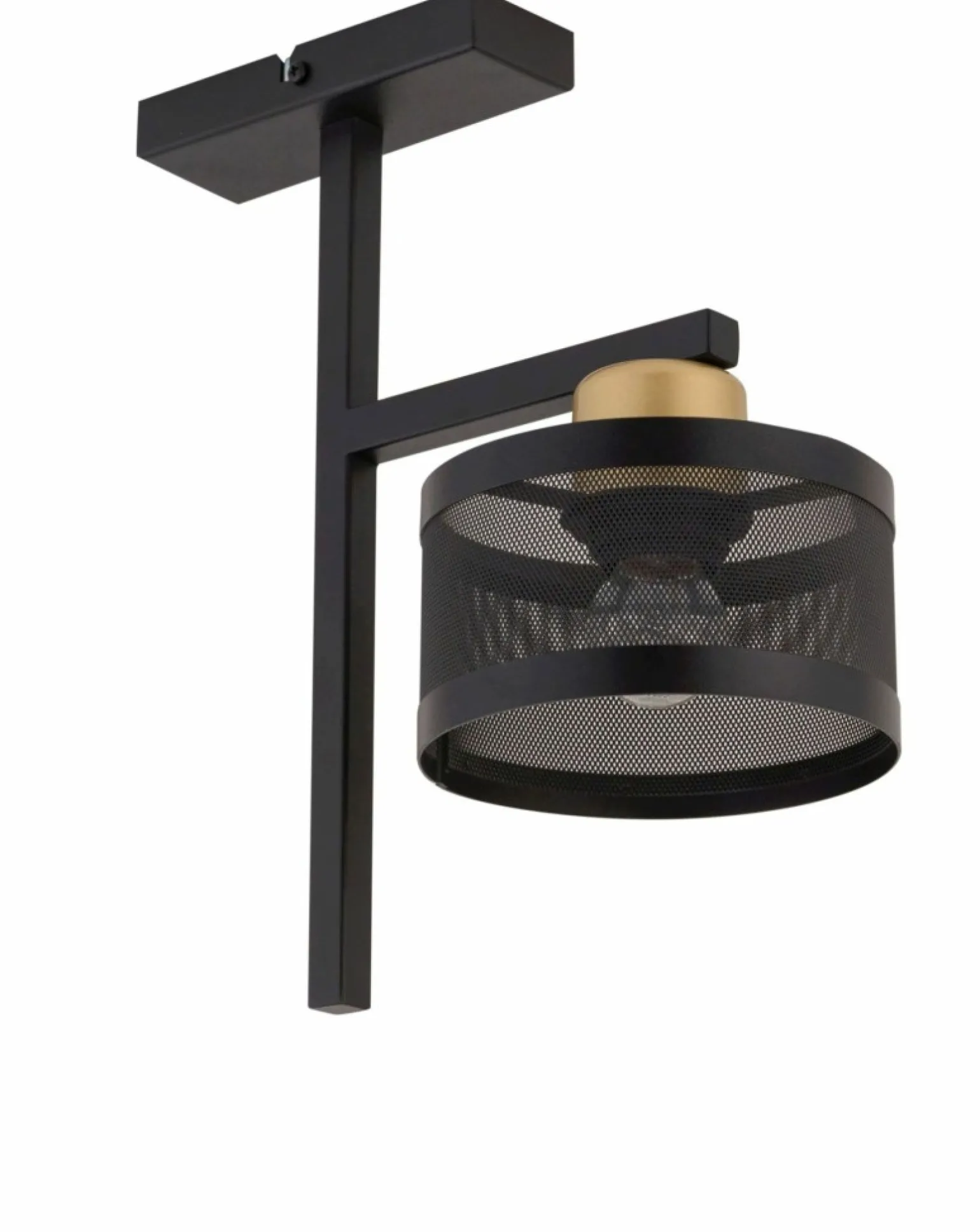 Shop Stylowa lampa sufitowa z metalowym kloszem SIG 32141 - OFF CZ/ZŁ Żyrandole Nowoczesne