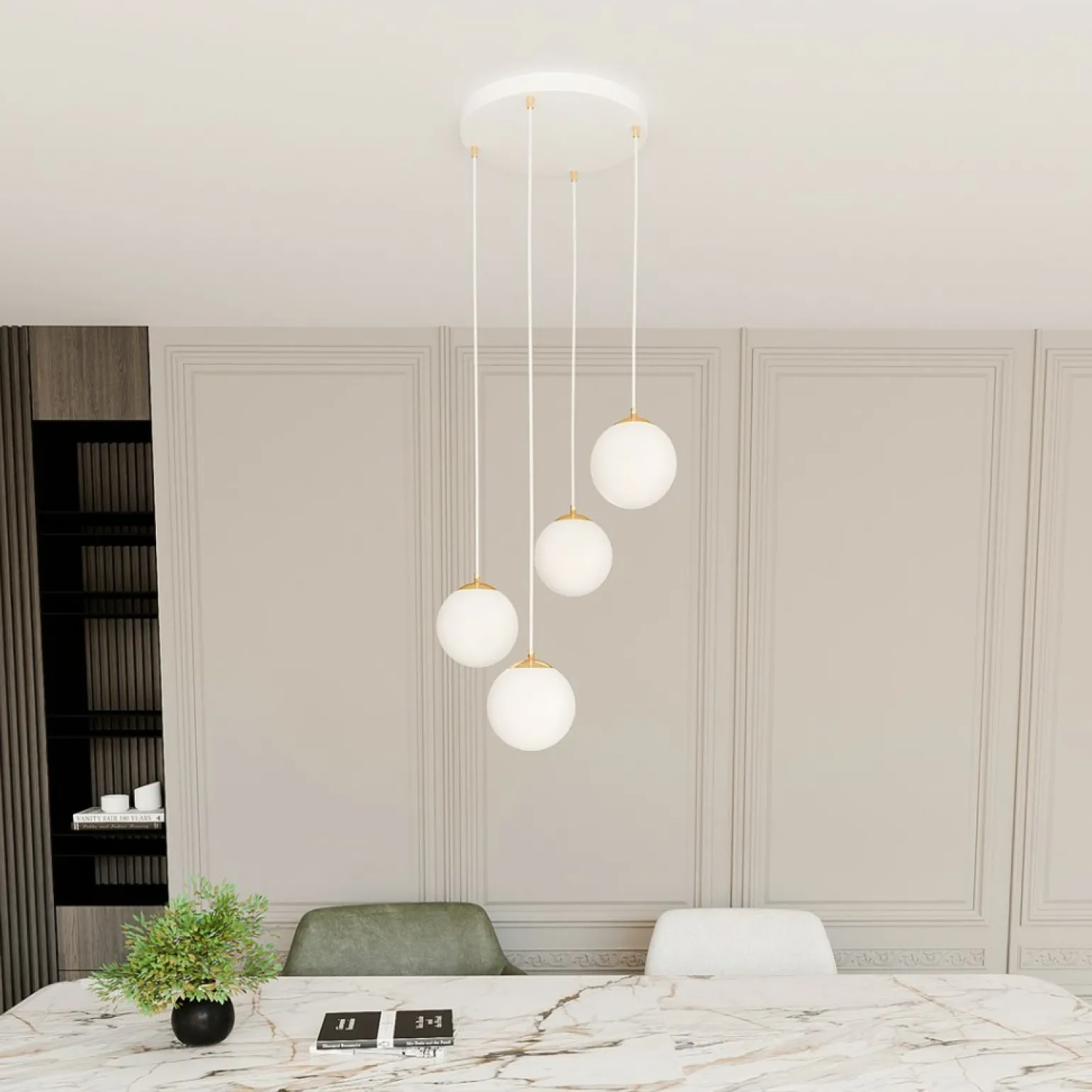 Outlet Stylowa lampa wisząca do nowoczesnego salonu 1244/4 z serii ROYAL Żyrandole Nowoczesne