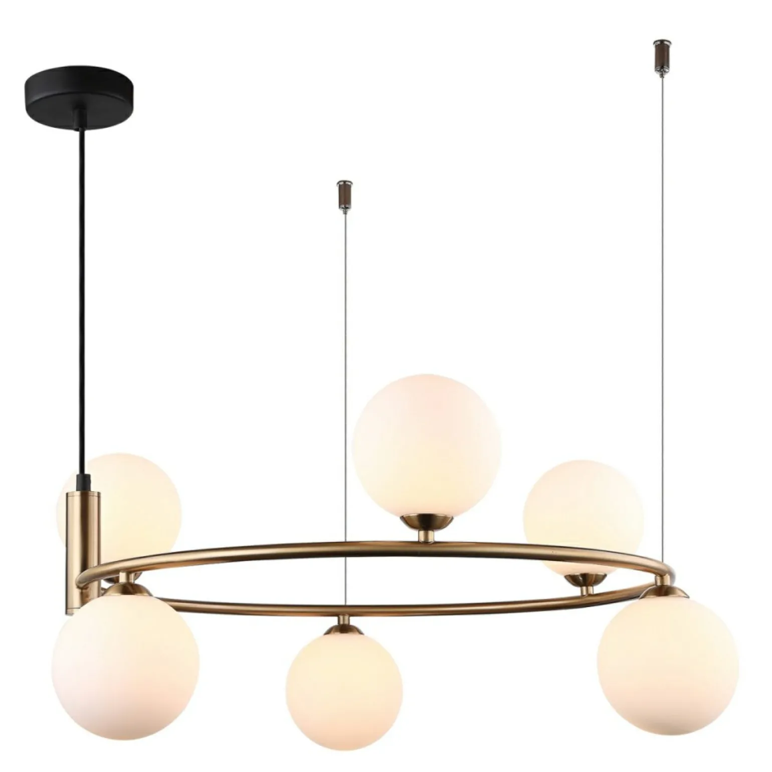 Clearance Stylowa lampa wisząca do salonu MDM-3974/6 BRO AMILY | Kaja Żyrandole Nowoczesne