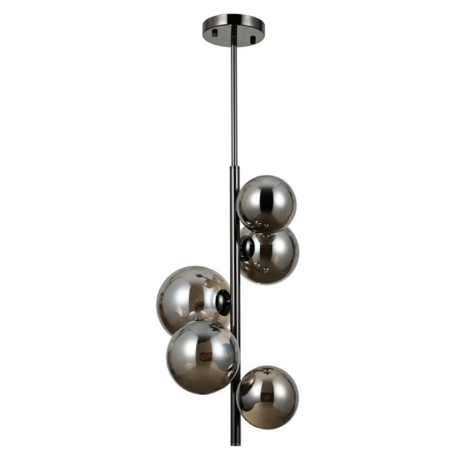 Best Stylowa lampa wisząca do sypialni PND-406007-V5A-BCR z serii CANELLO Żyrandole Nowoczesne