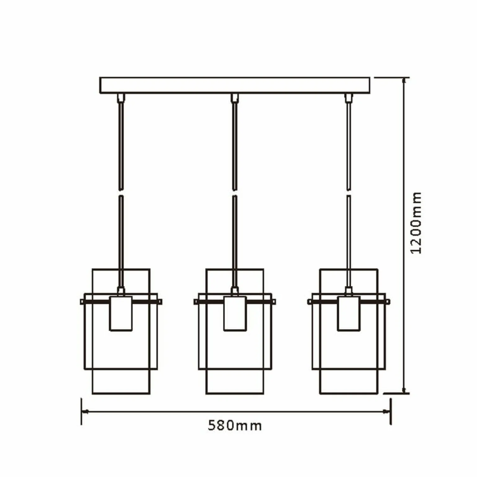 Best Sale Stylowa lampa wisząca na listwie, nad stół LP-707/3L z serii SAVONA Żyrandole Nowoczesne