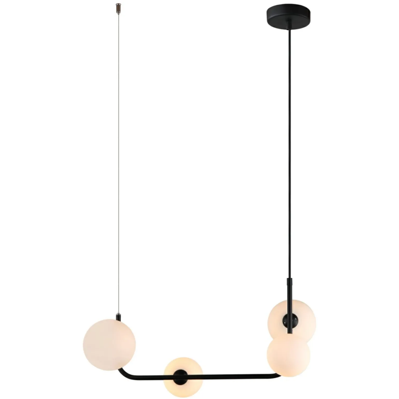Outlet Stylowa lampa wisząca nad stół MDM-4123/4 BK FERRAND | Kaja Żyrandole Nowoczesne