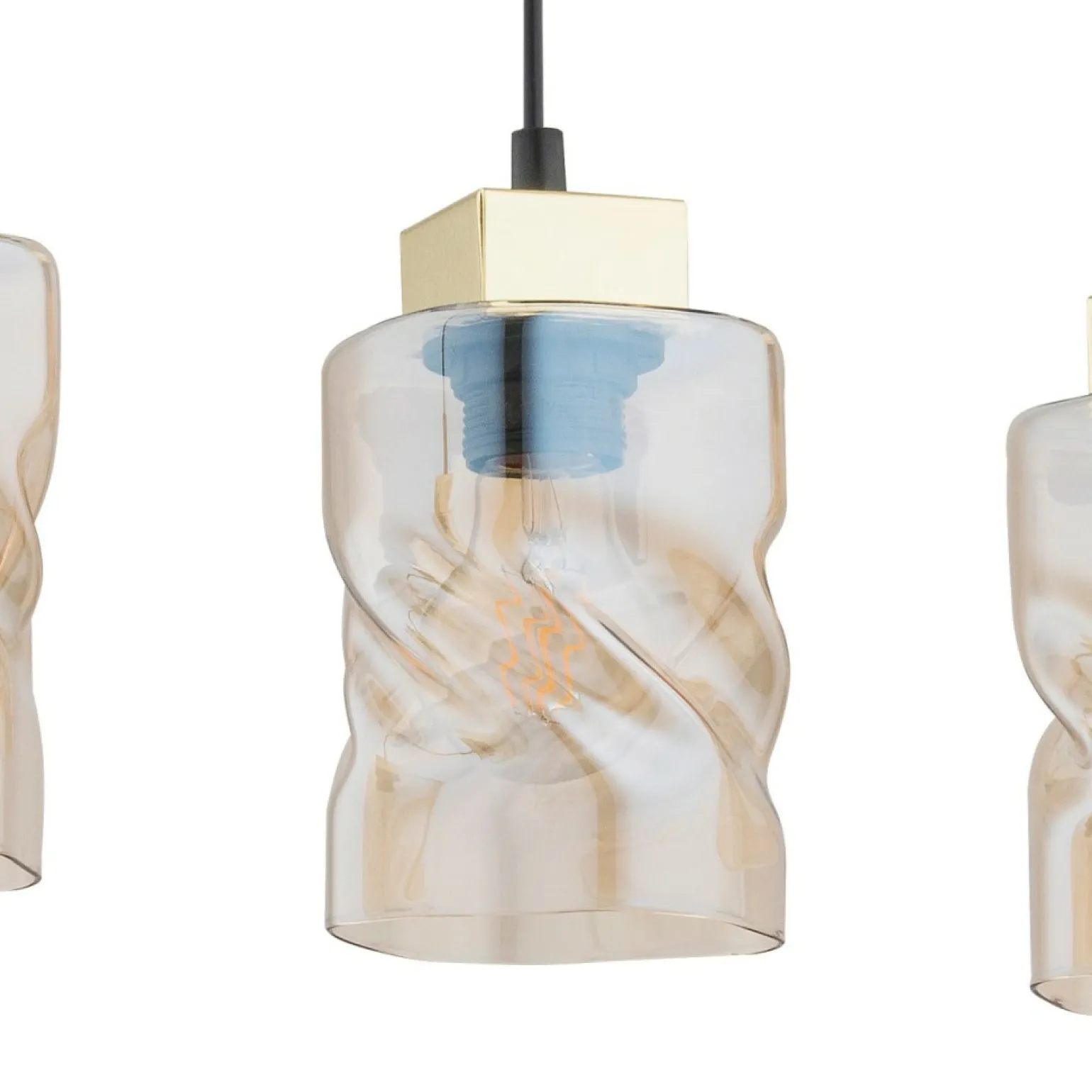 Best Stylowa lampa wisząca nad stół O2964 W4 CZA ZL MERU | Kaja Oświetlenie Żyrandole Nowoczesne