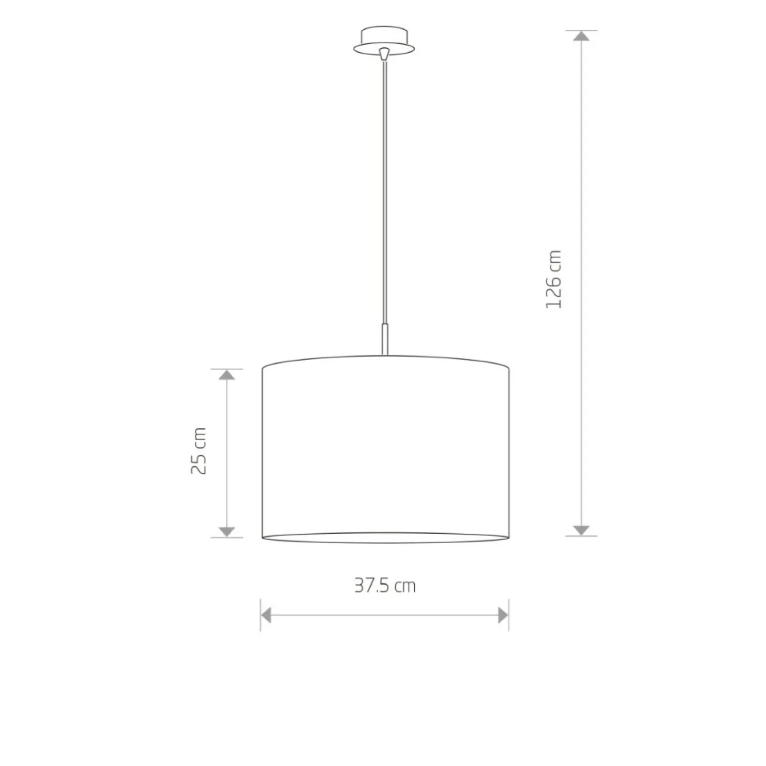 Shop Stylowa lampa wisząca z abażurem ecru 3458 ALICE | Kaja Oświetlenie Żyrandole Nowoczesne