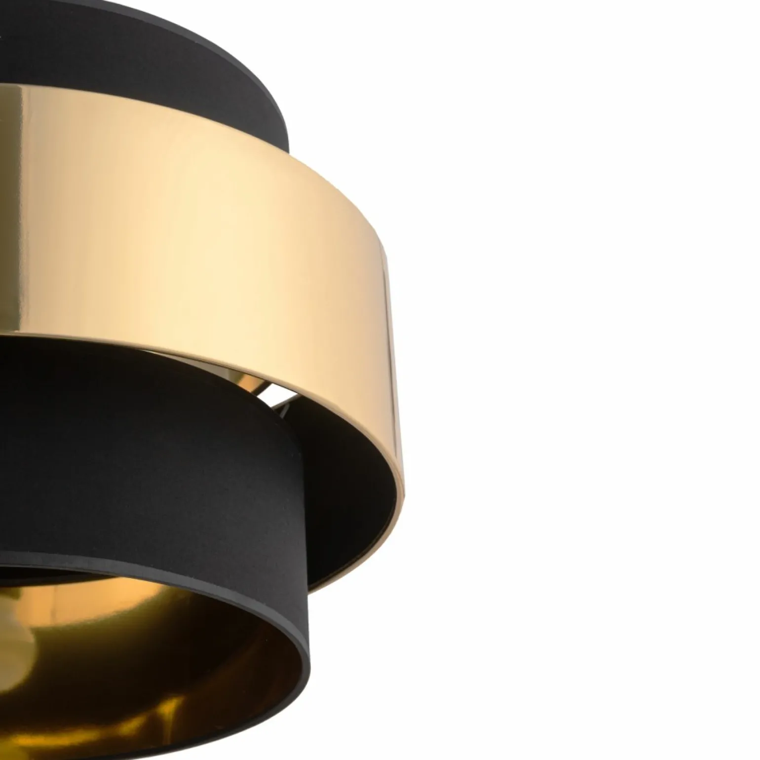 Shop Stylowa lampa wisząca z czarno-złotym abażurem TK 4706 CALISTO NEW Żyrandole Nowoczesne